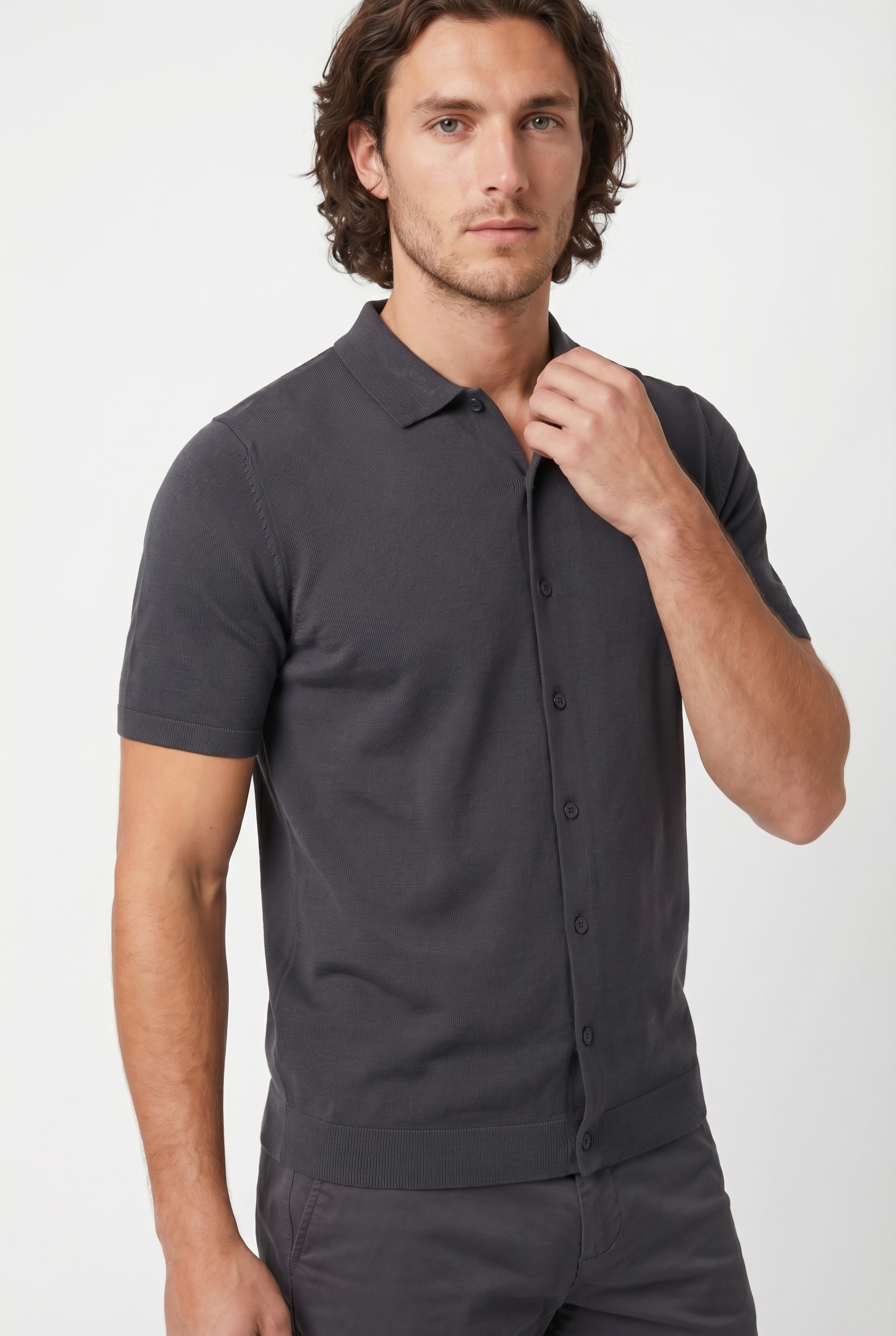 Men's Short Sleeve Knit Polo Shirt | Blackstone London