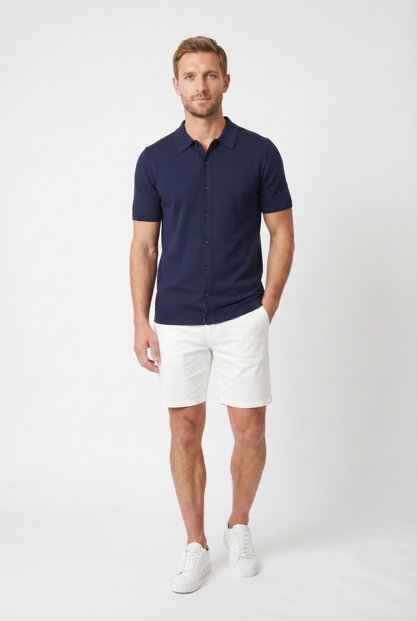 Men's Short Sleeve Knit Polo Shirt | Blackstone London
