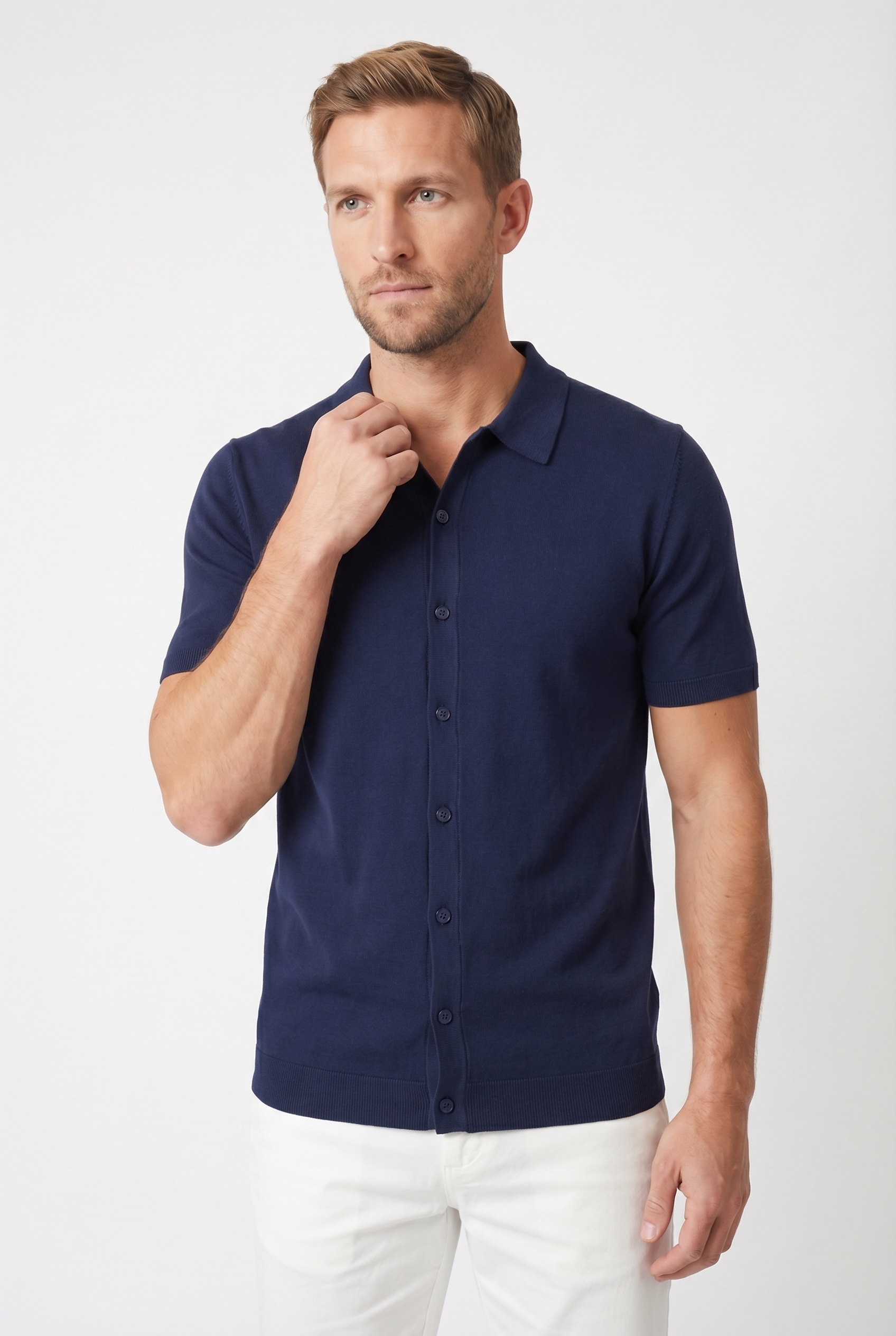 Men's Short Sleeve Knit Polo Shirt | Blackstone London