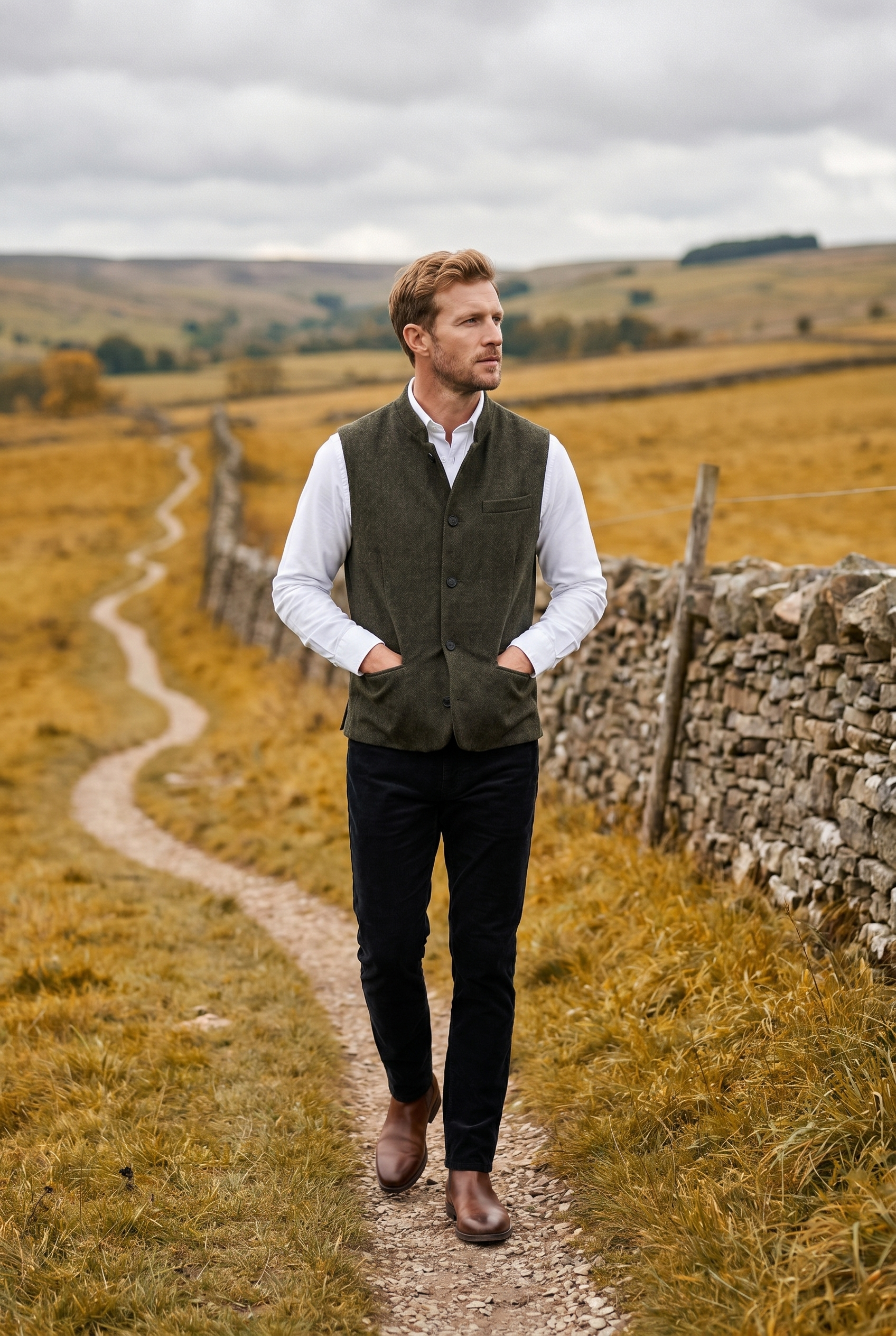 Men's Heritage Tweed Waistcoat | Blackstone London