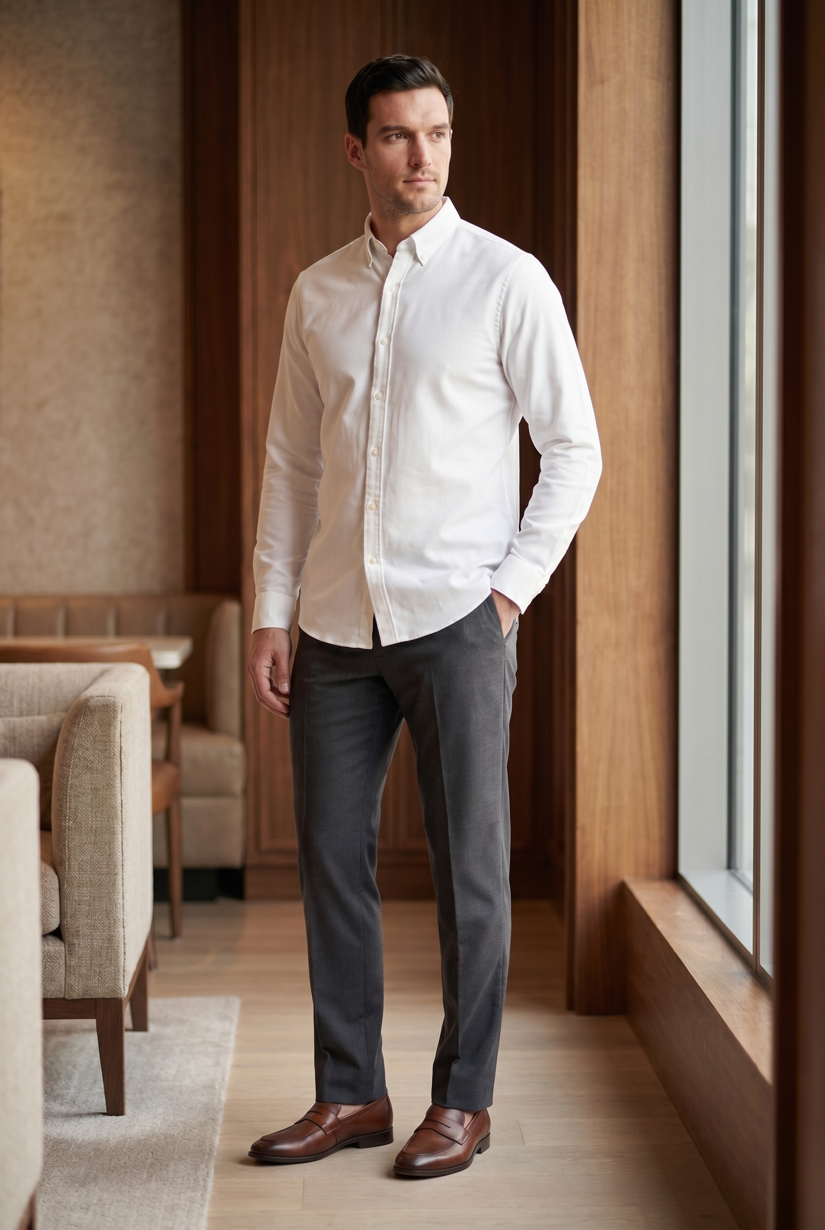 Men's Slim Fit Oxford Shirt | Blackstone London