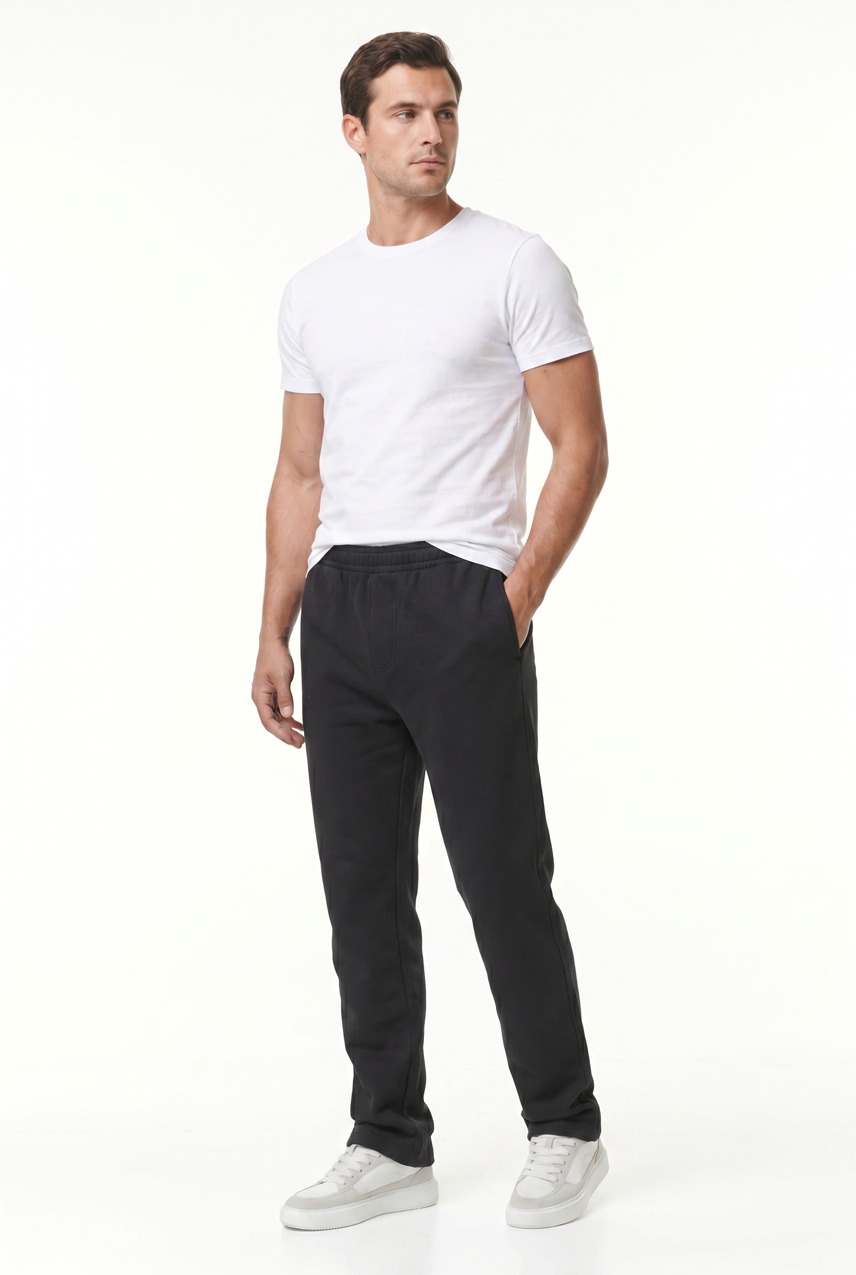 Men's Relaxed Fit Open Hem Joggers | Blackstone London