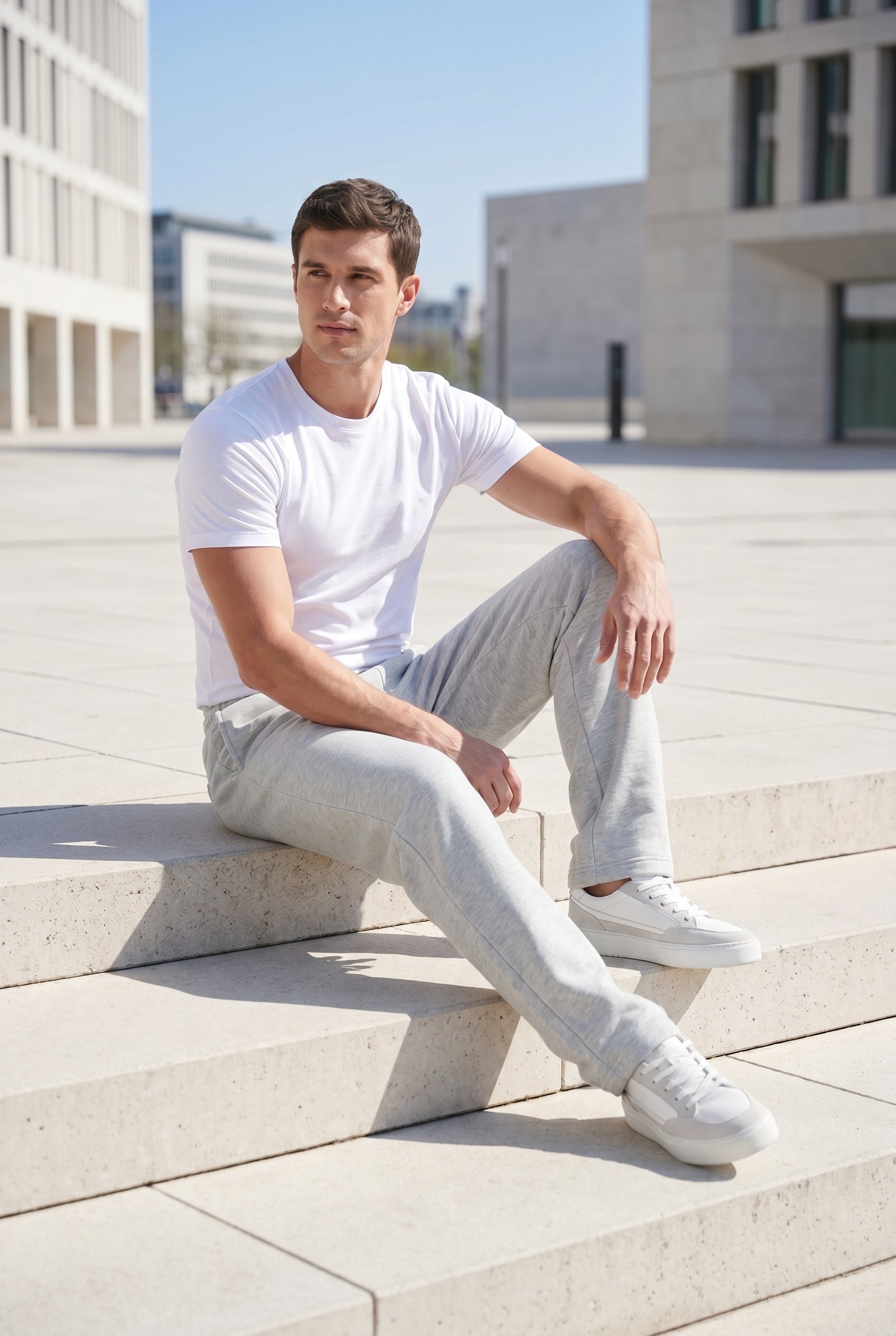 Men's Relaxed Fit Open Hem Joggers | Blackstone London