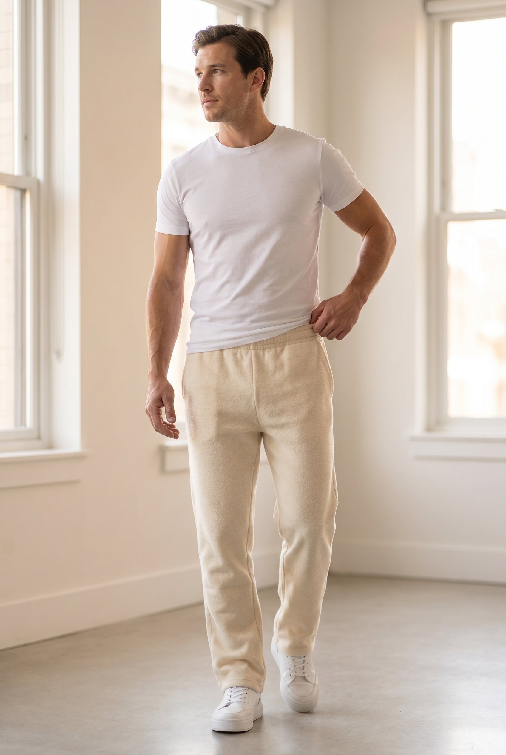 Men's Relaxed Fit Open Hem Joggers | Blackstone London