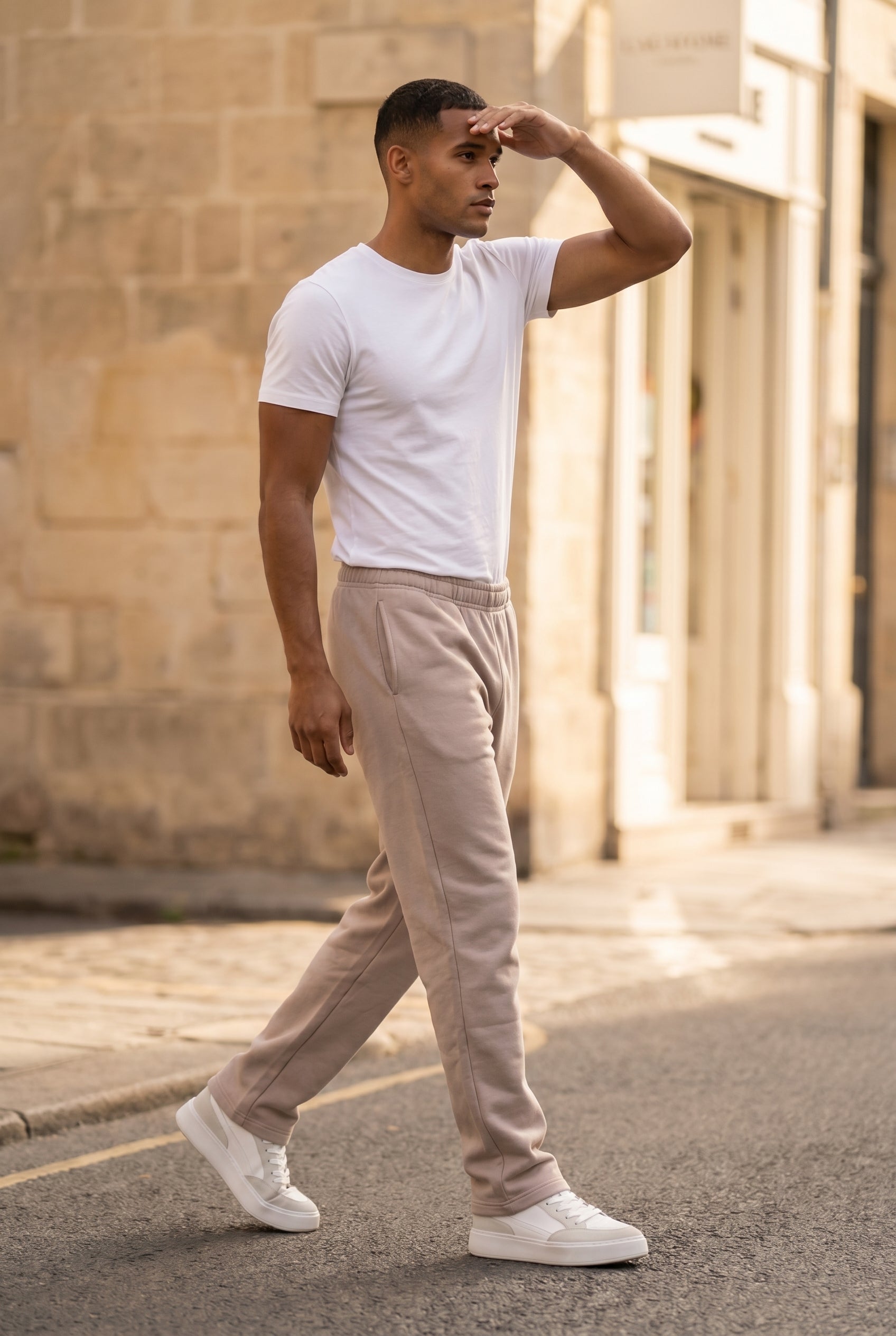 Men's Relaxed Fit Open Hem Joggers | Blackstone London