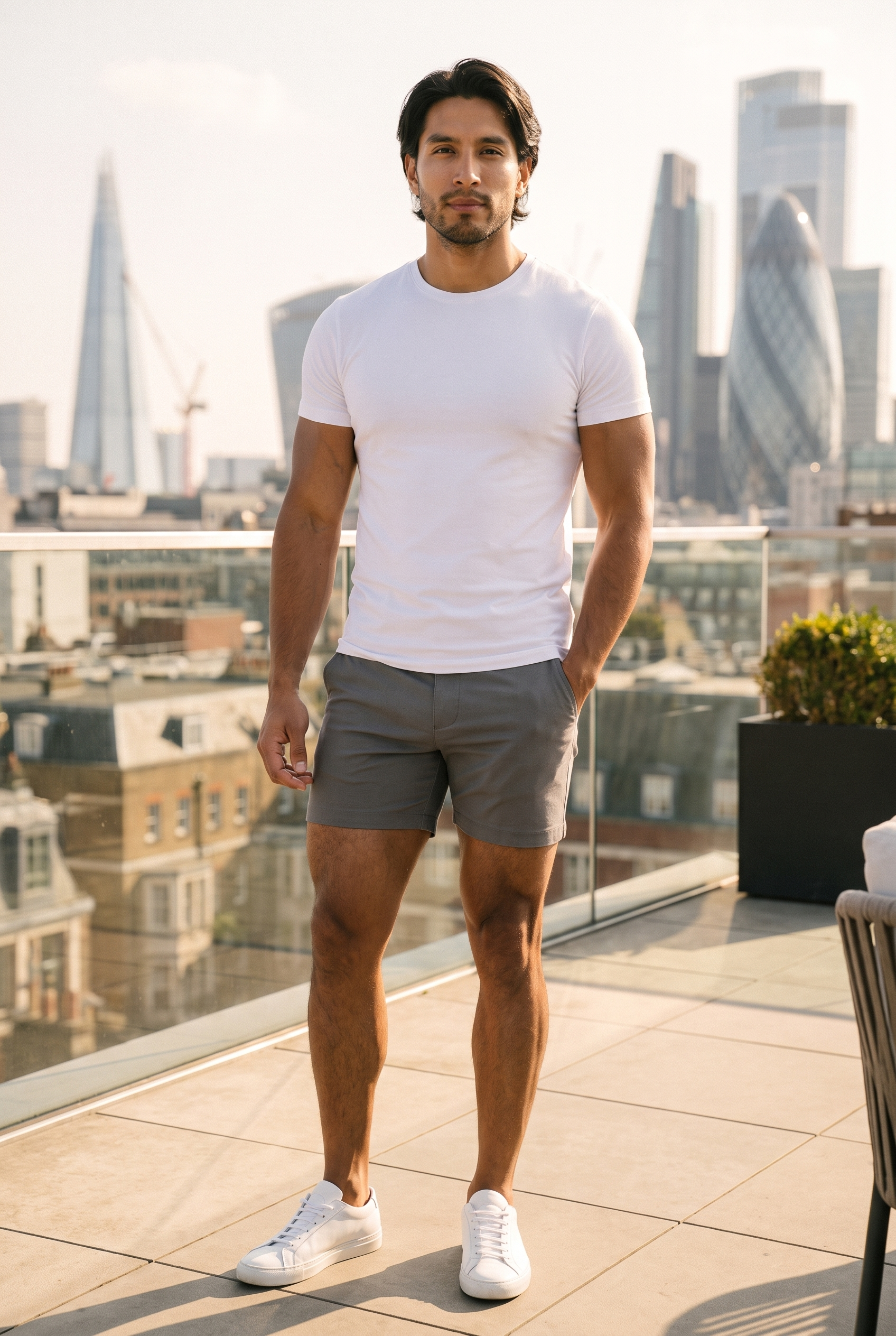 Men's Muscle Fit Chino Shorts | Blackstone London