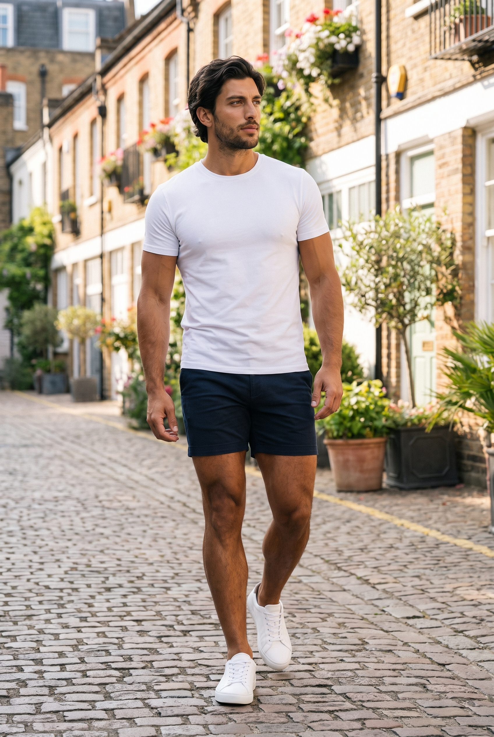 Men's Muscle Fit Chino Shorts | Blackstone London