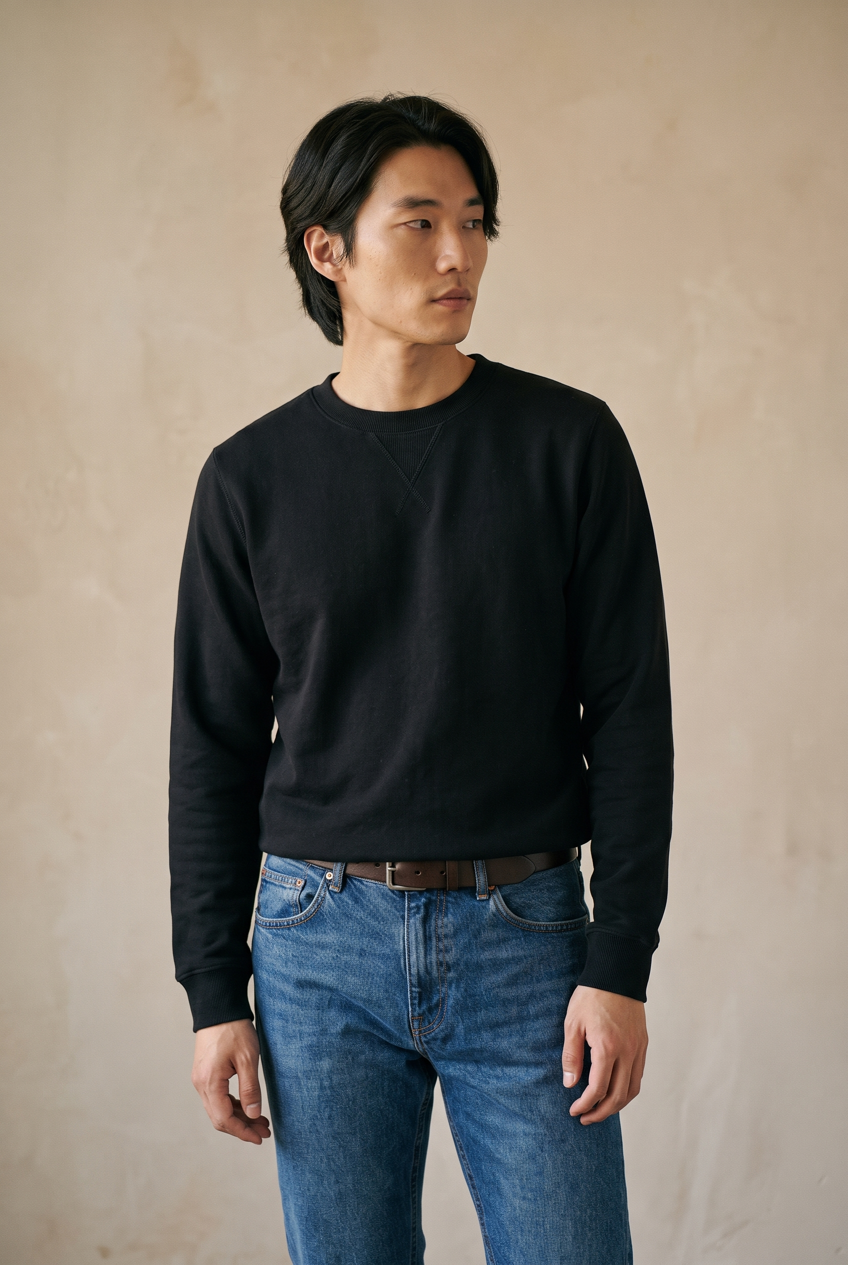Men's Loopback Crewneck Sweatshirt | Blackstone London