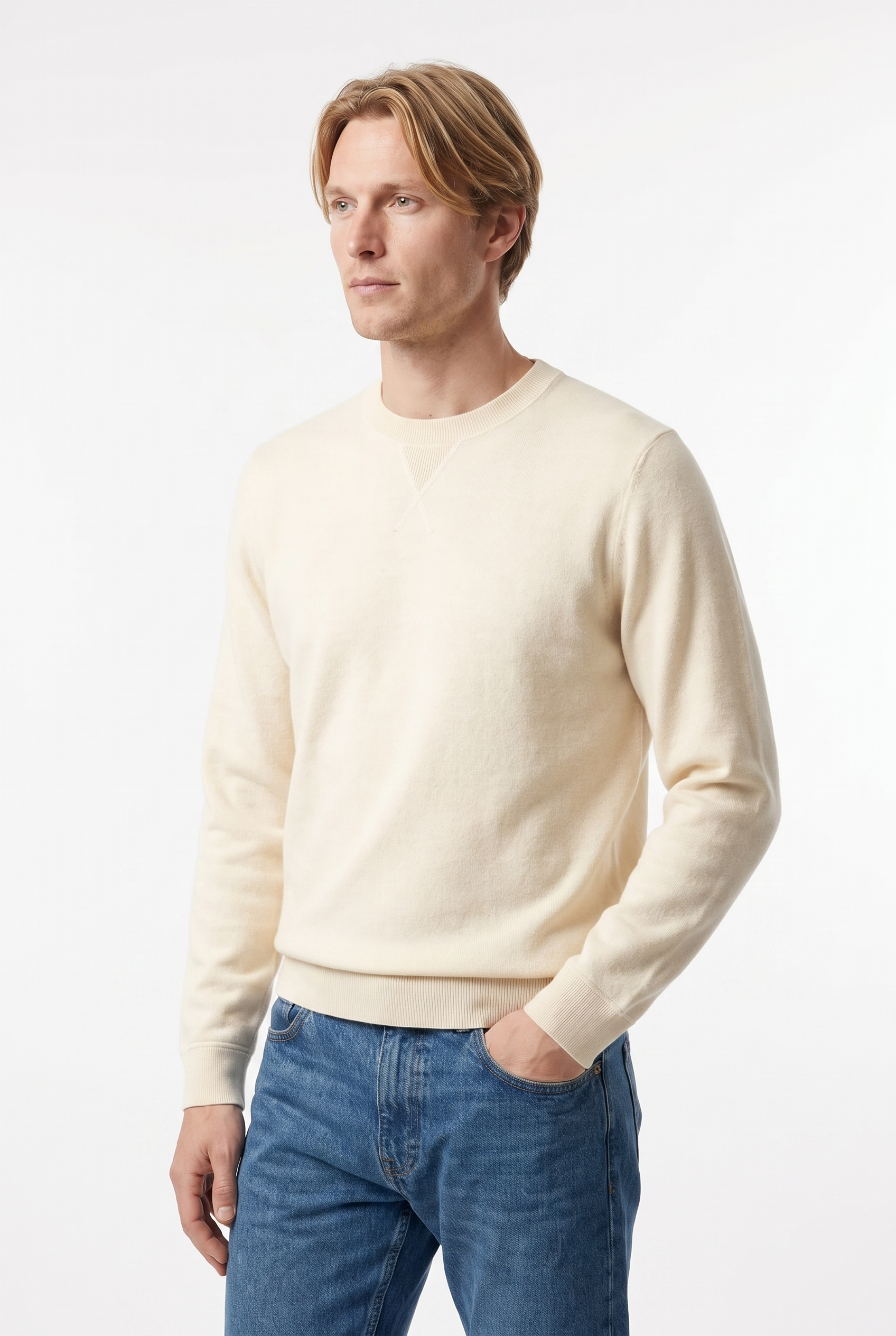 Men's Loopback Crewneck Sweatshirt | Blackstone London