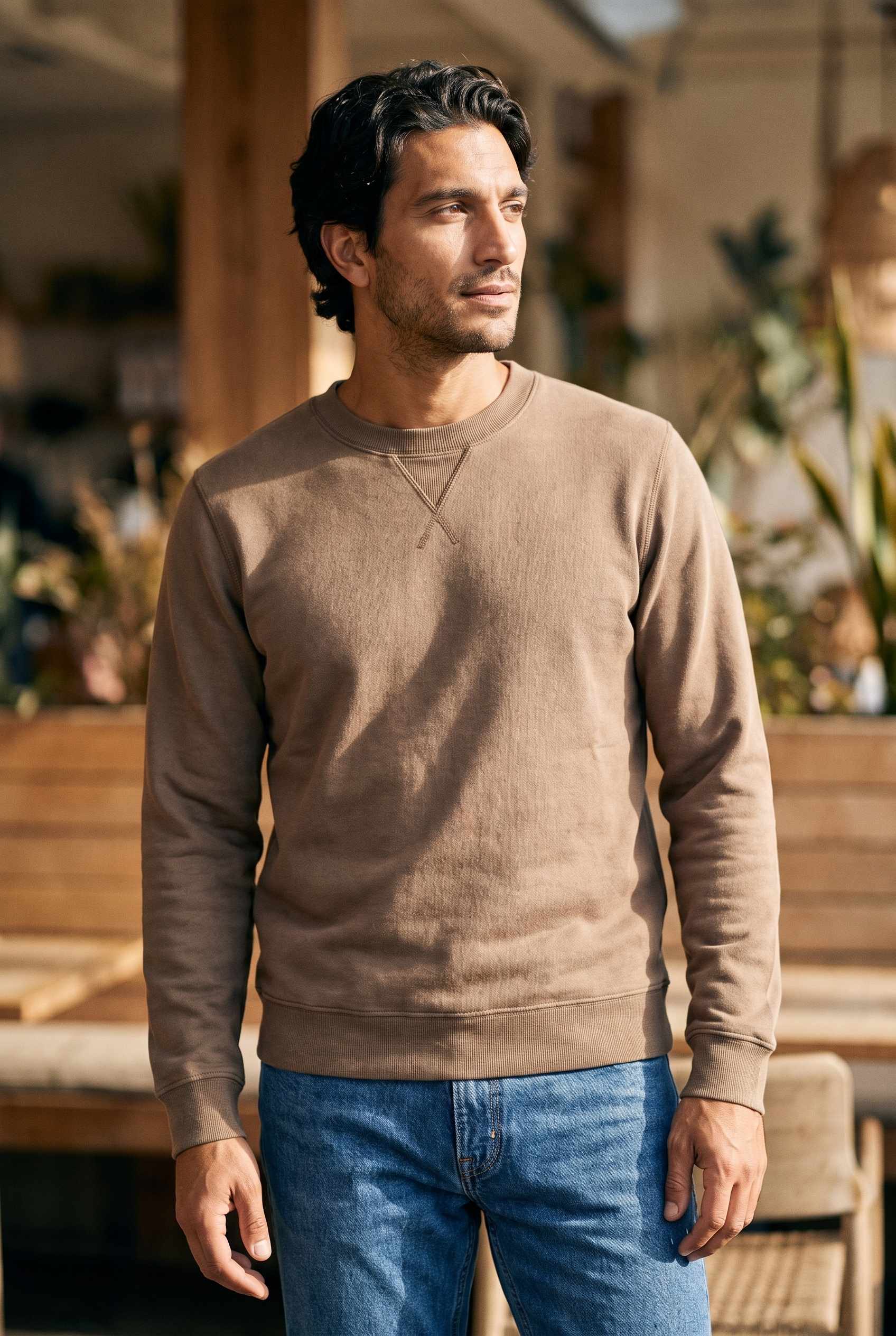 Men's Loopback Crewneck Sweatshirt | Blackstone London