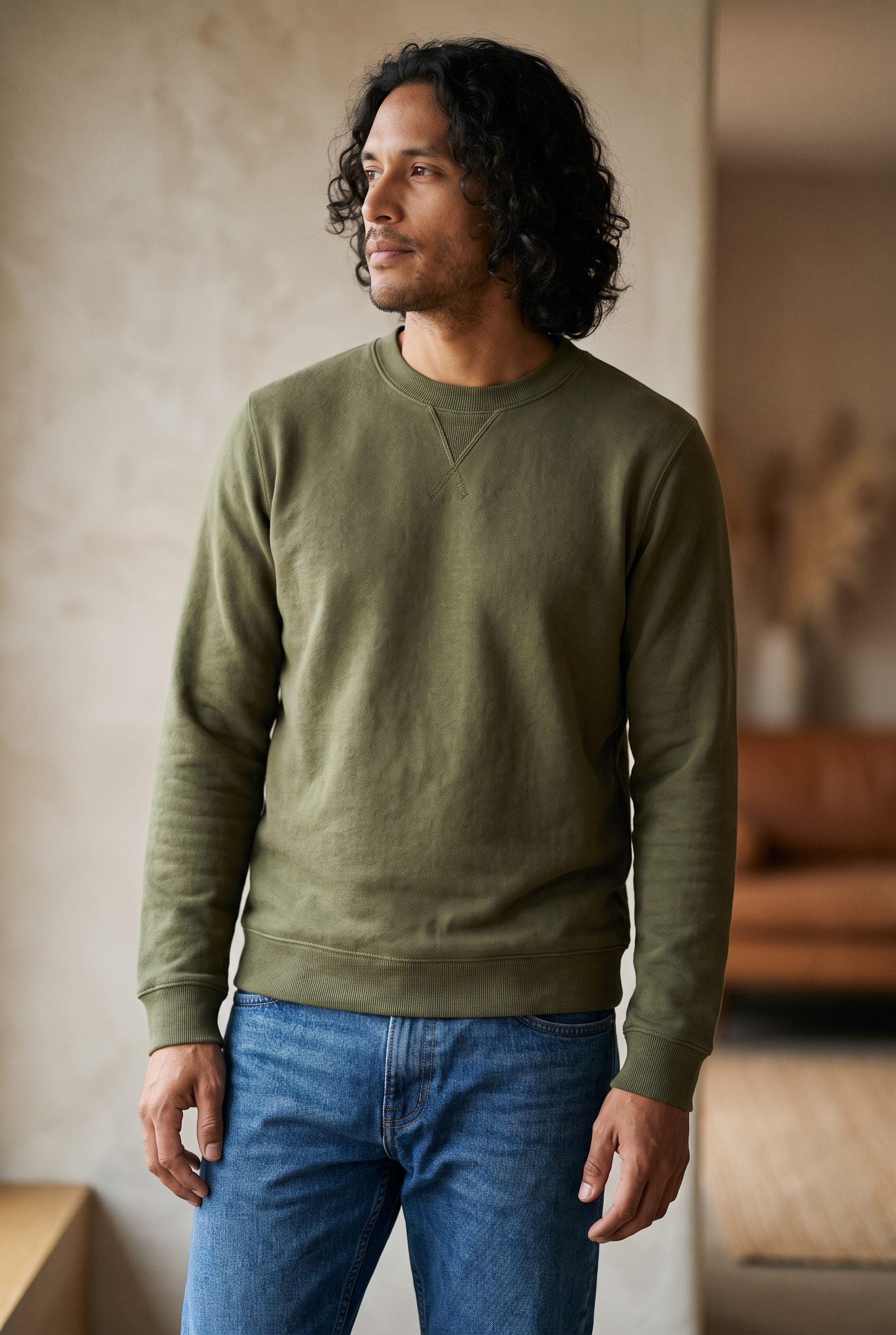 Men's Loopback Crewneck Sweatshirt | Blackstone London