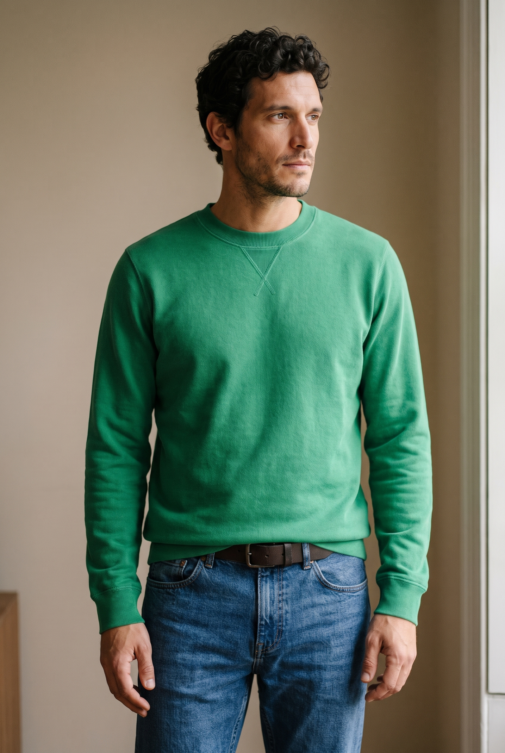 Men's Loopback Crewneck Sweatshirt | Blackstone London