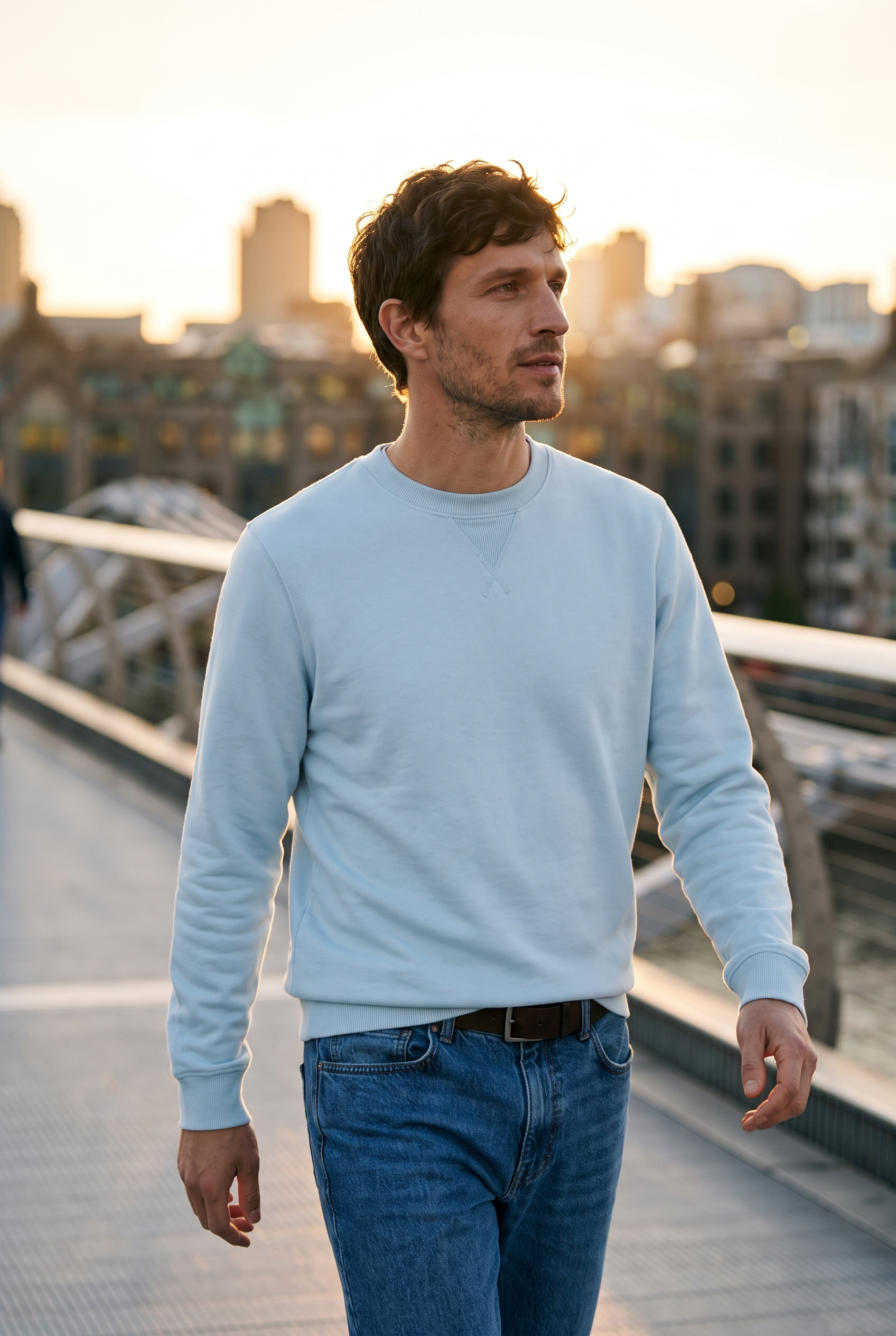 Men's Loopback Crewneck Sweatshirt | Blackstone London