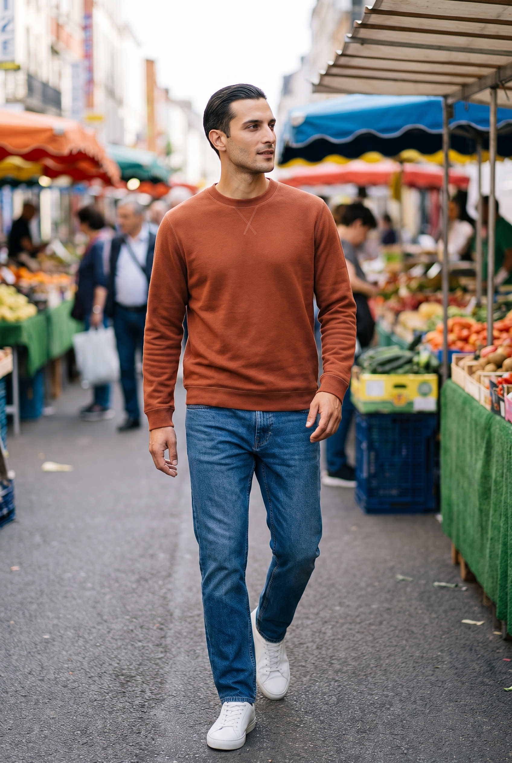 Men's Loopback Crewneck Sweatshirt | Blackstone London