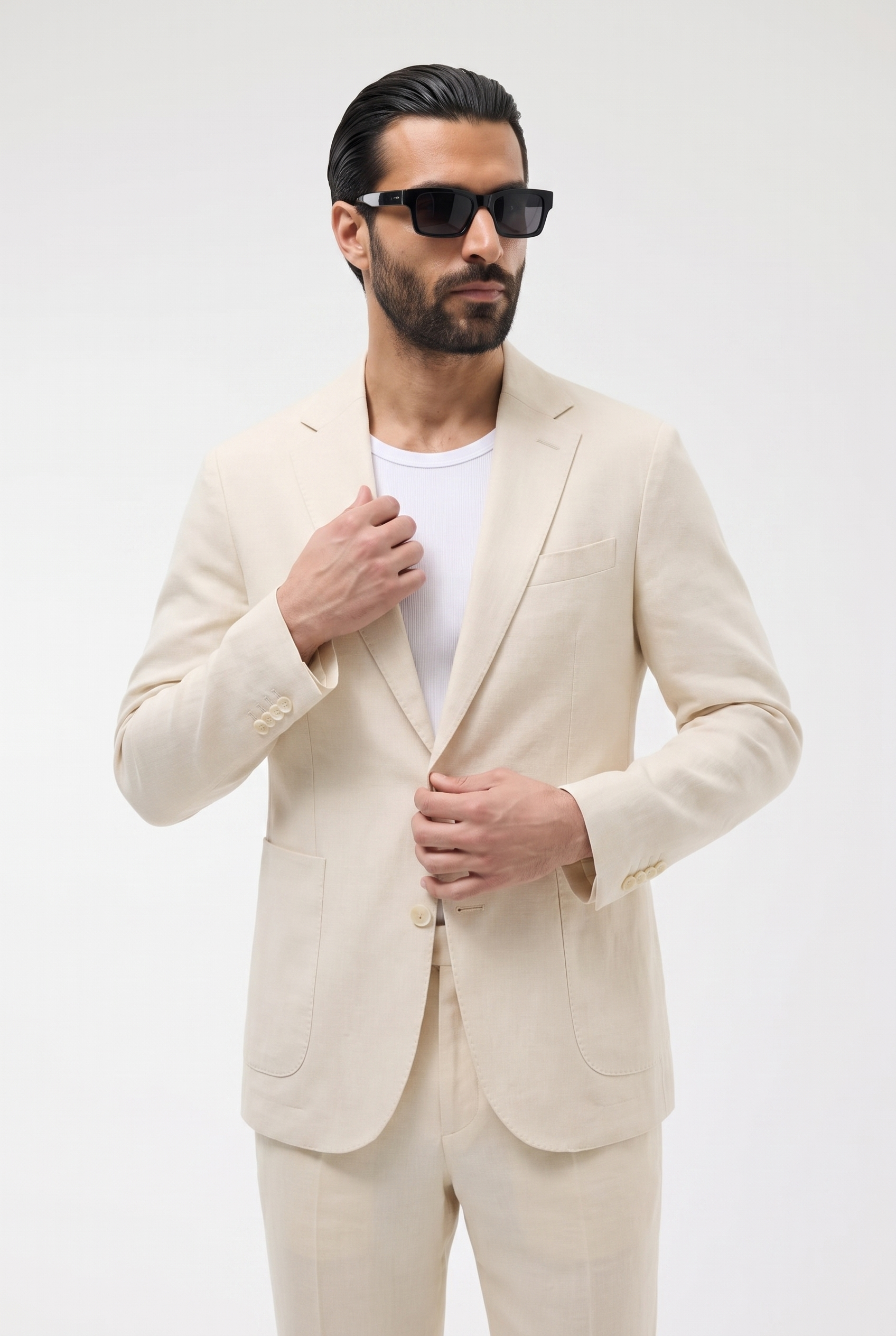 Men's Linen Tailored Blazer | Blackstone London