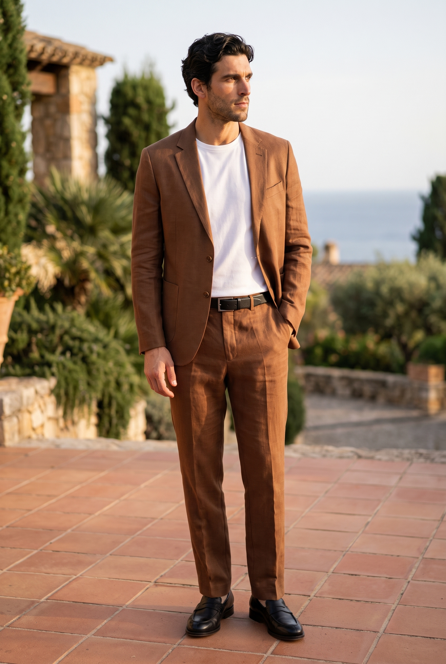 Men's Linen Tailored Blazer | Blackstone London