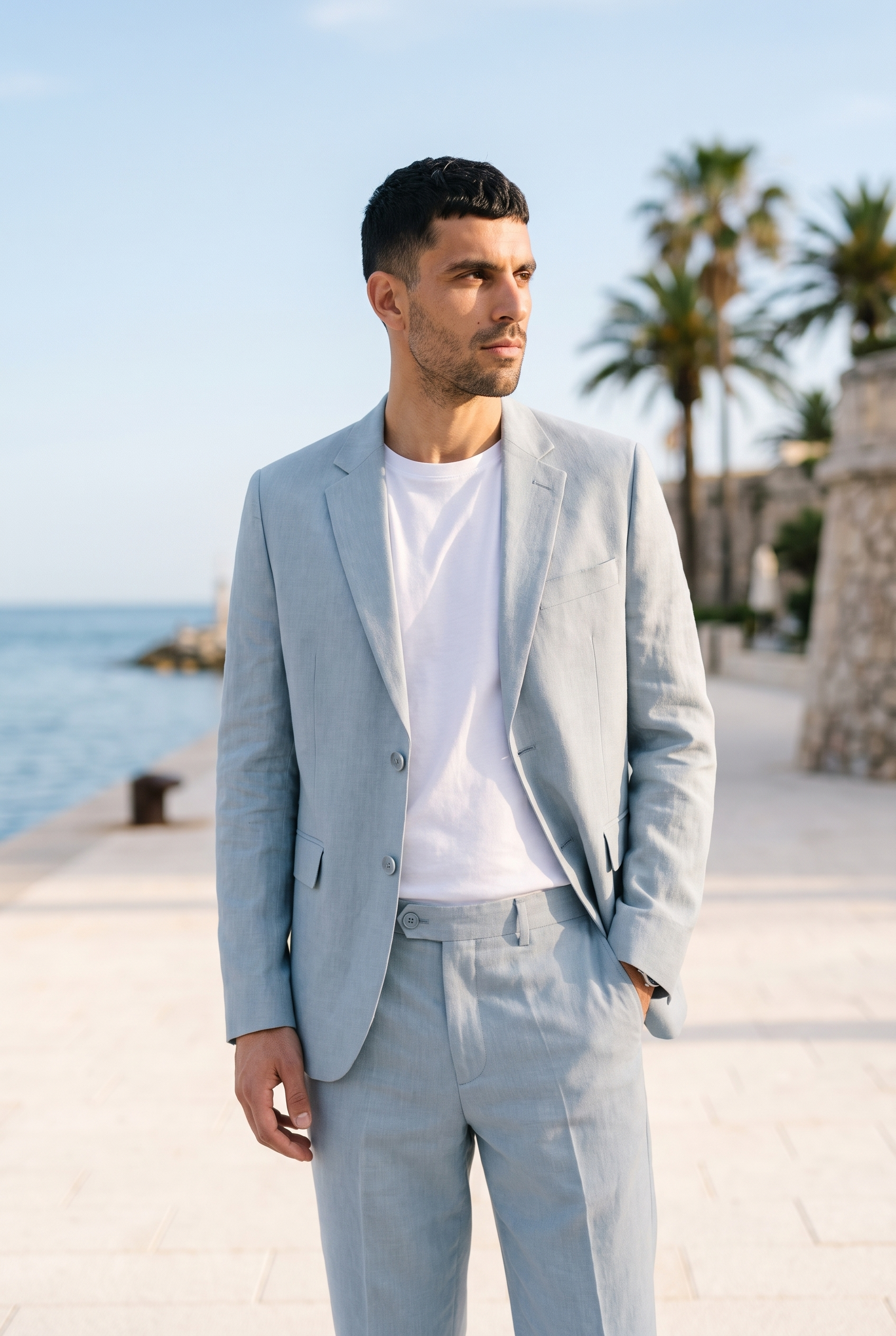 Men's Linen Tailored Blazer | Blackstone London