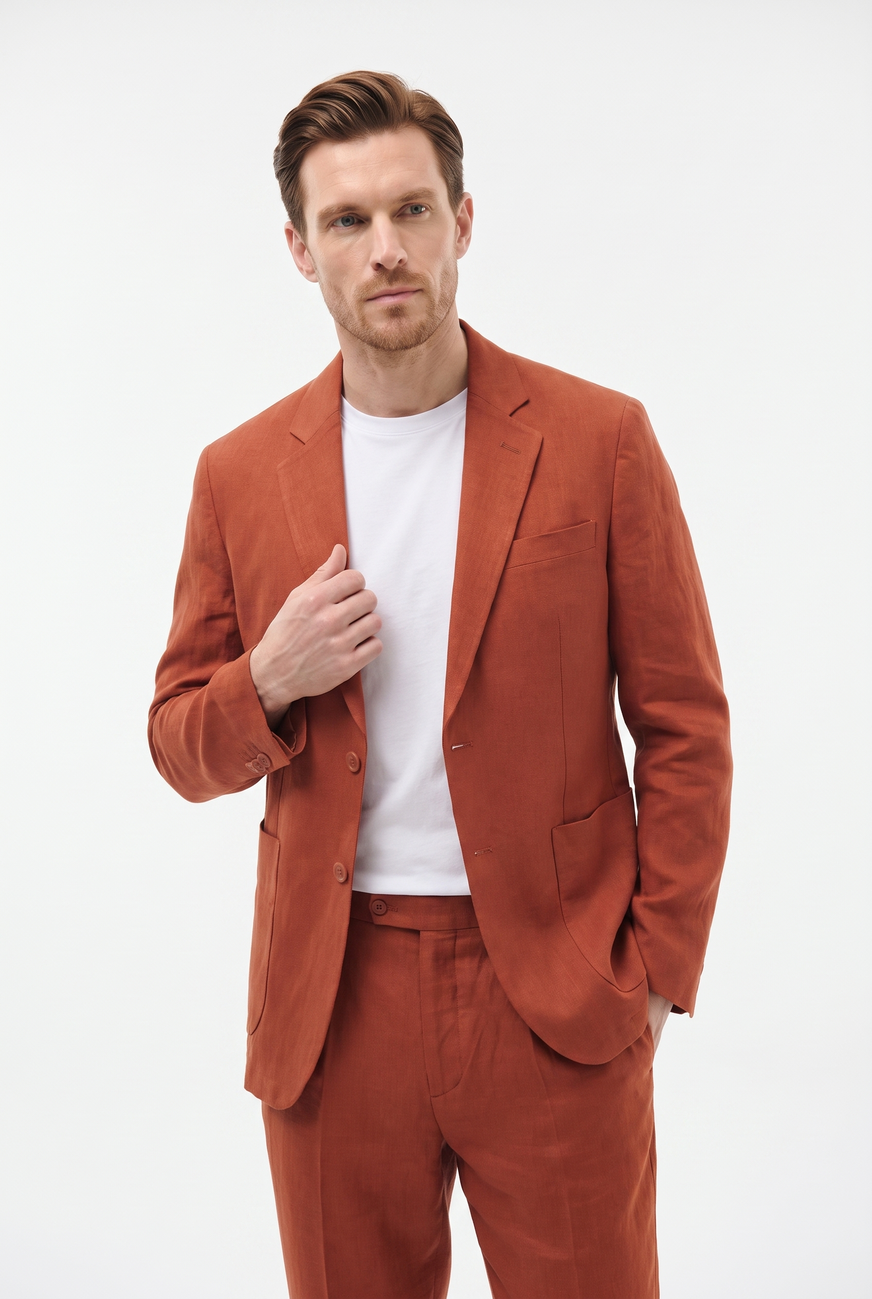Men's Linen Tailored Blazer | Blackstone London