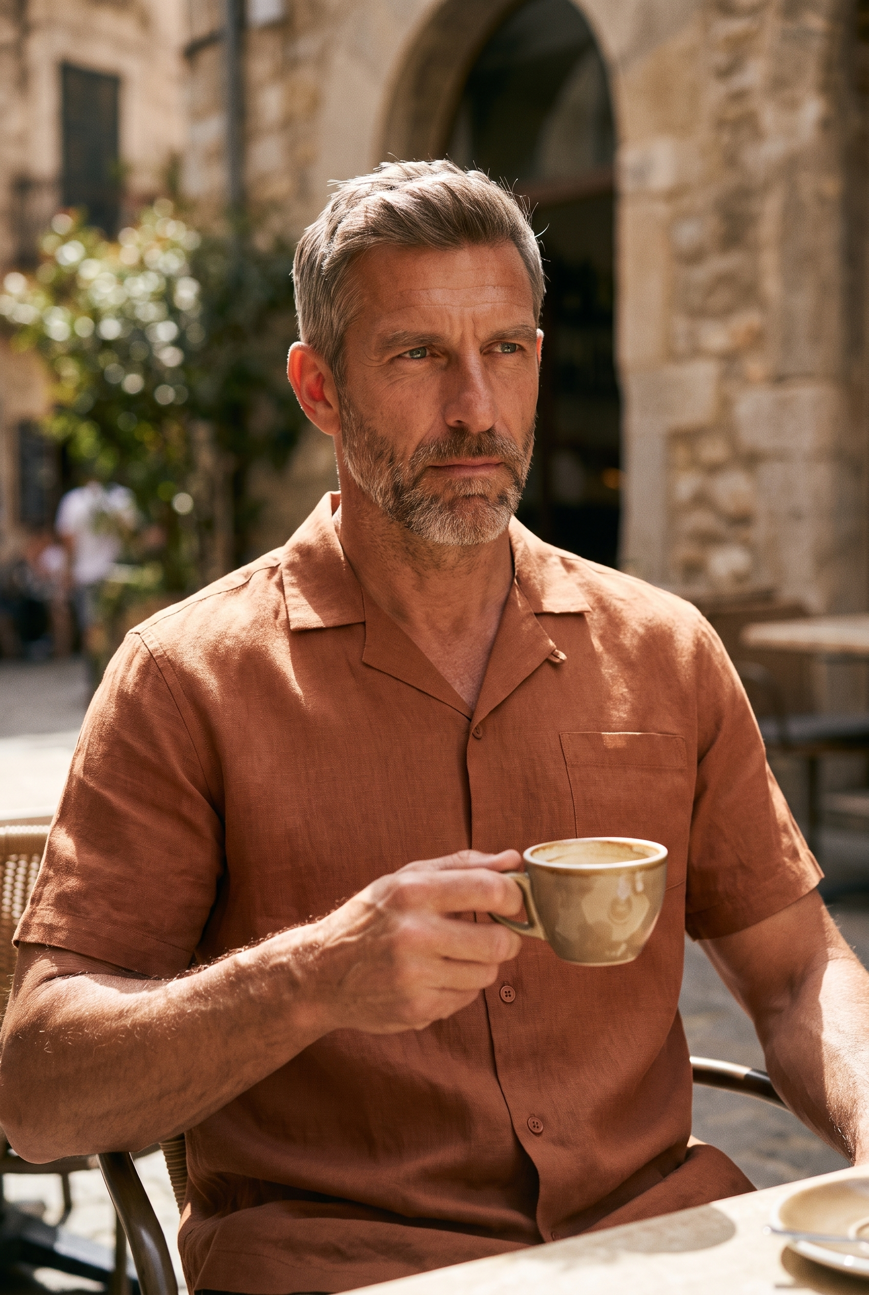 Men's Linen Cuban Collar Shirt | Blackstone London