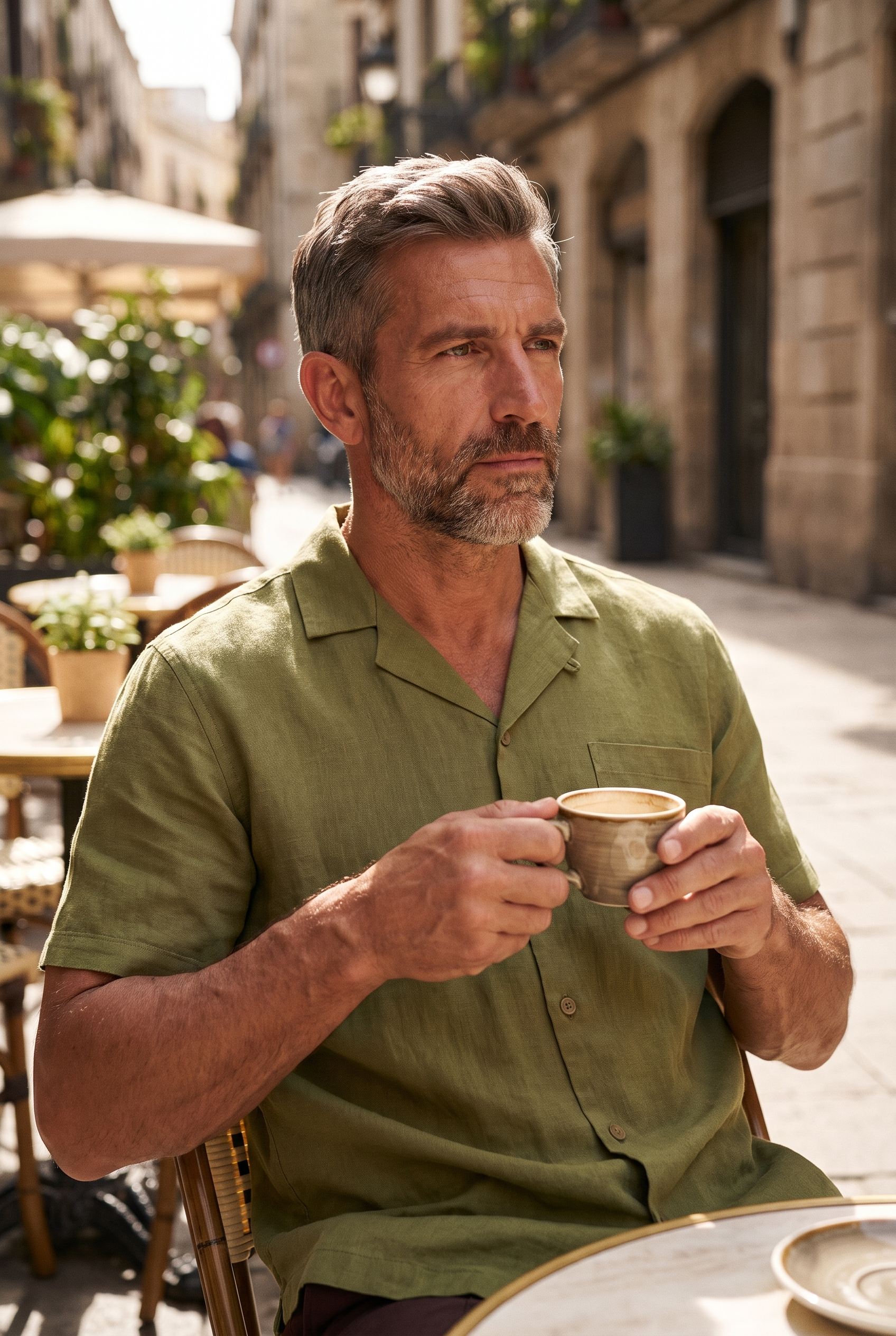 Men's Linen Cuban Collar Shirt | Blackstone London