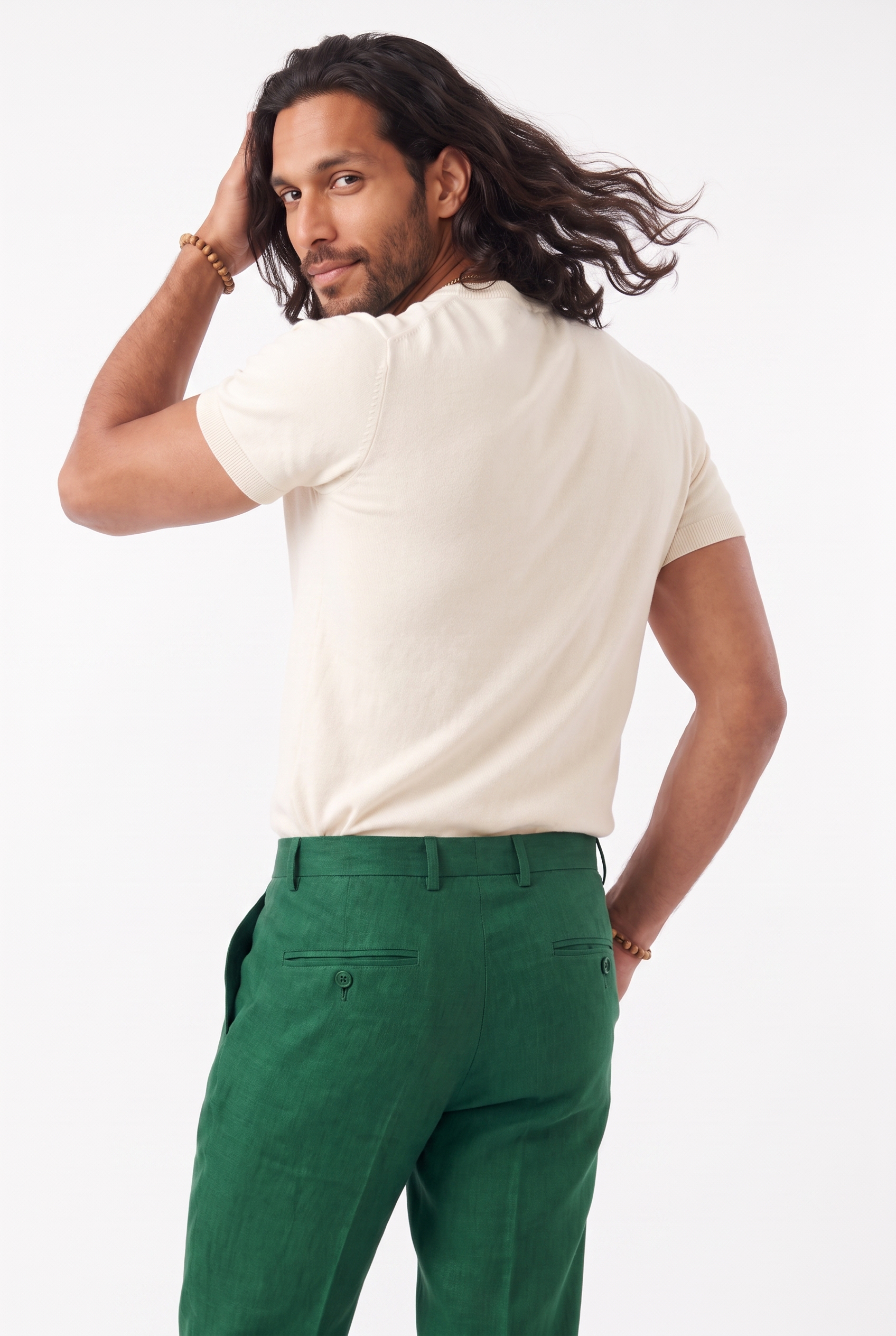 Men's Linen Tailored Trousers | Blackstone London