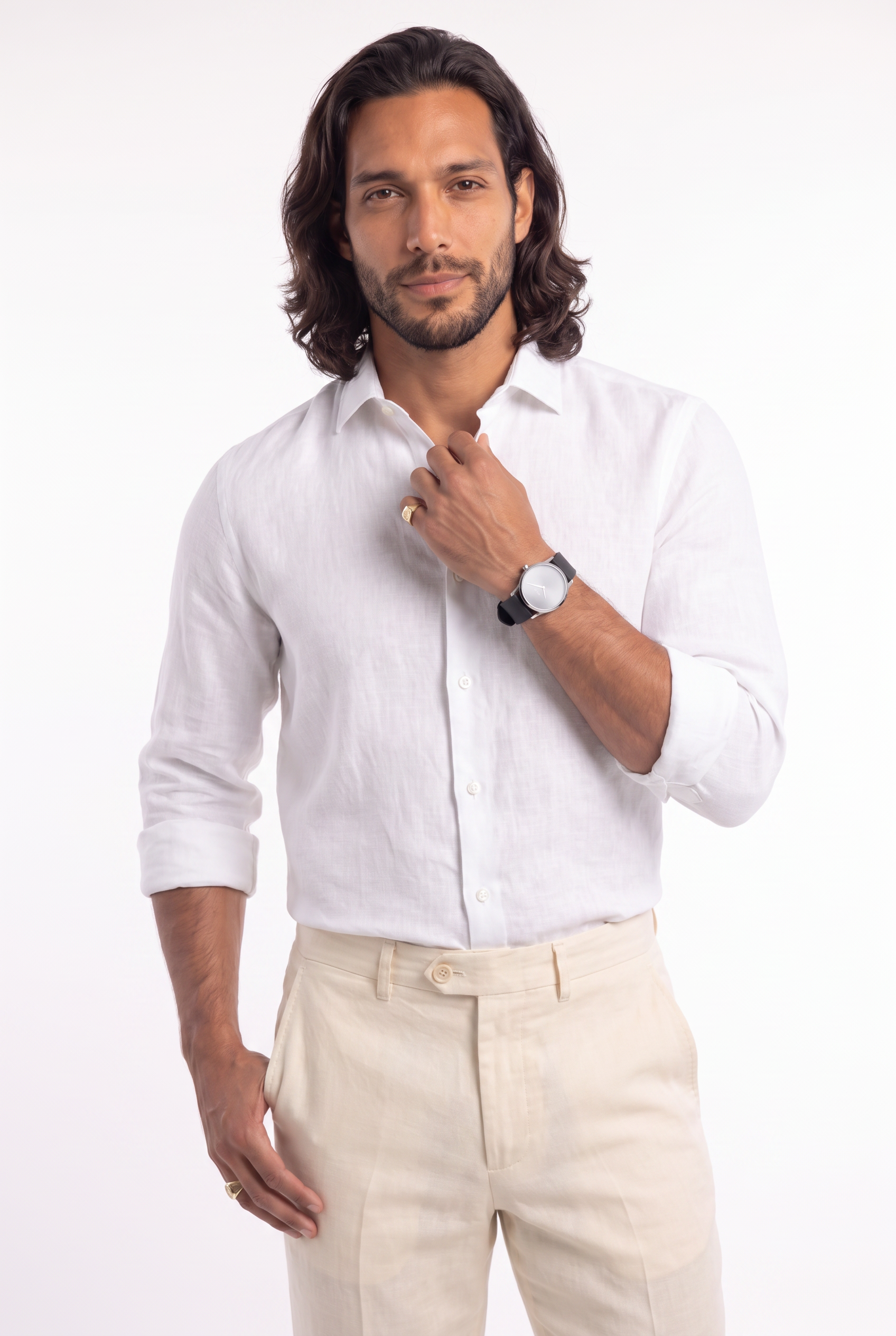 Men's Linen Tailored Trousers | Blackstone London