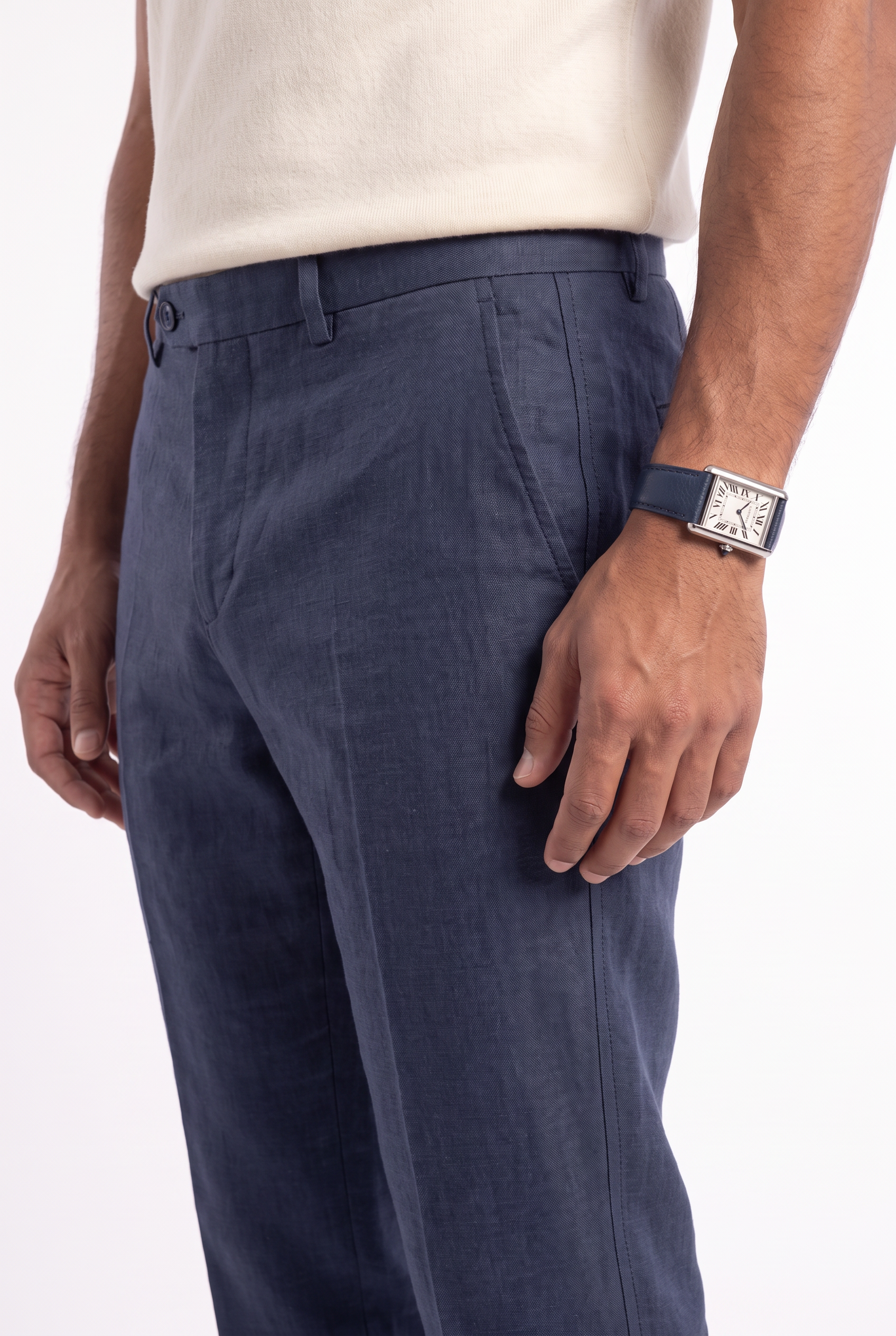 Men's Linen Tailored Trousers | Blackstone London