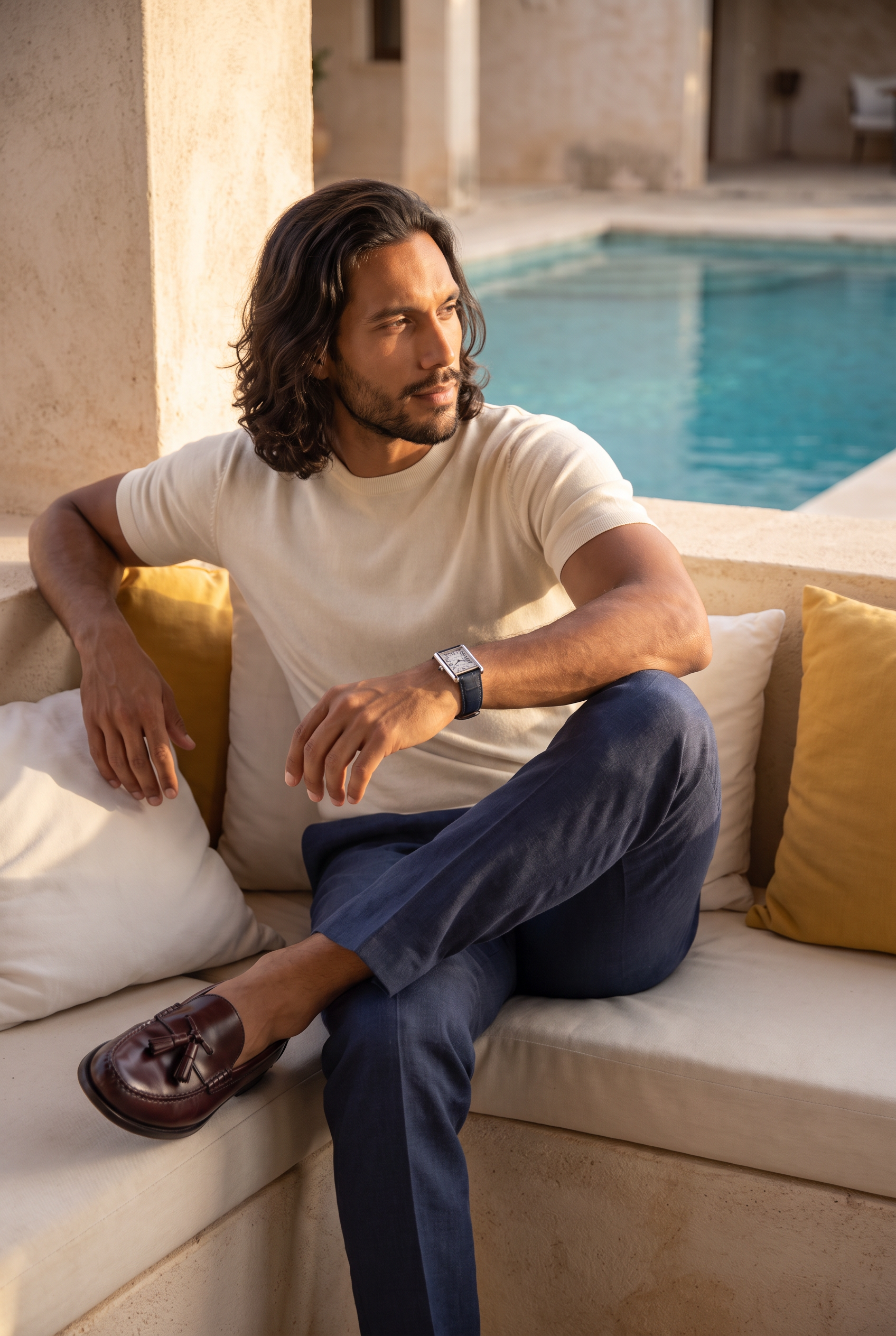 Men's Linen Tailored Trousers | Blackstone London