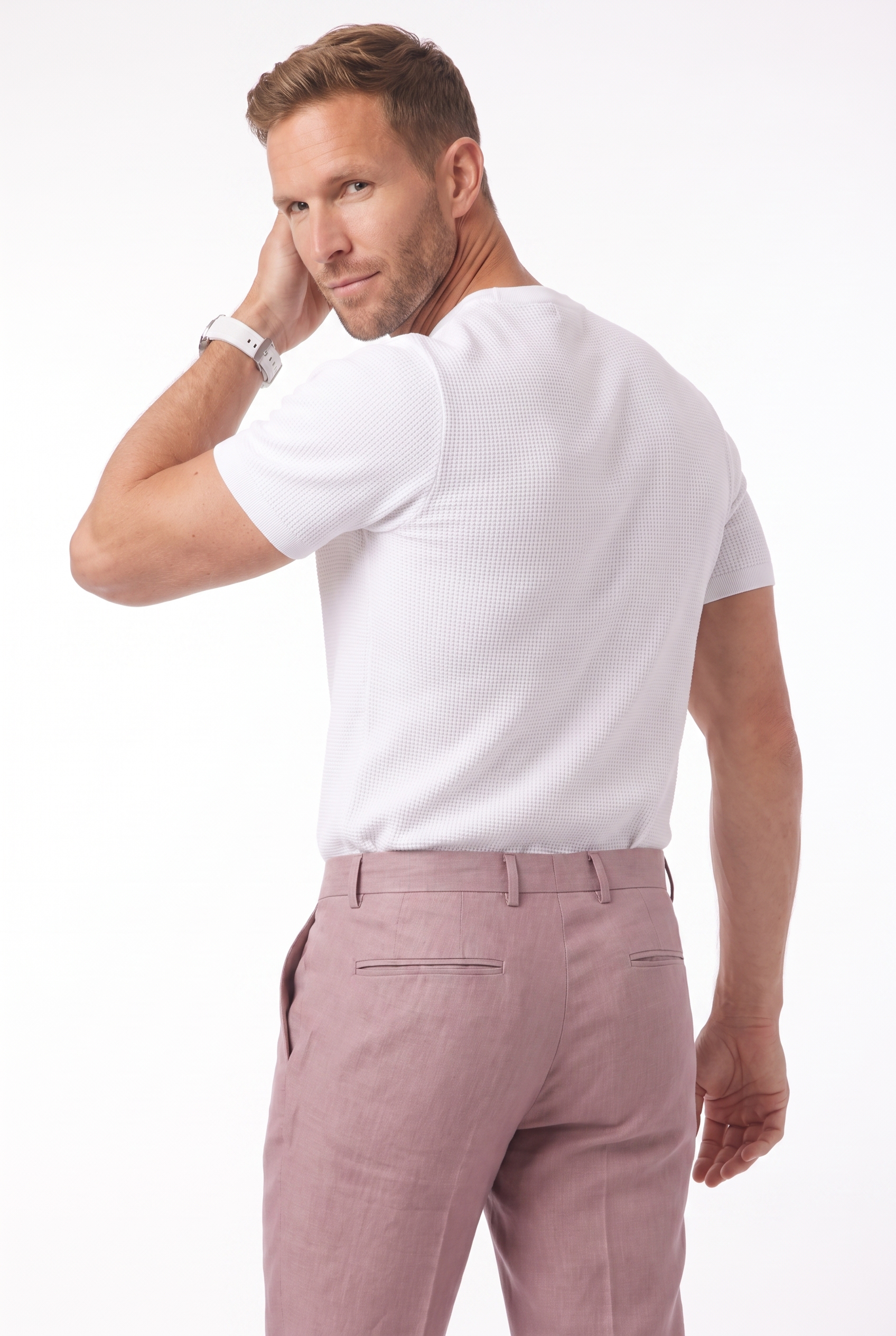 Men's Linen Tailored Trousers | Blackstone London