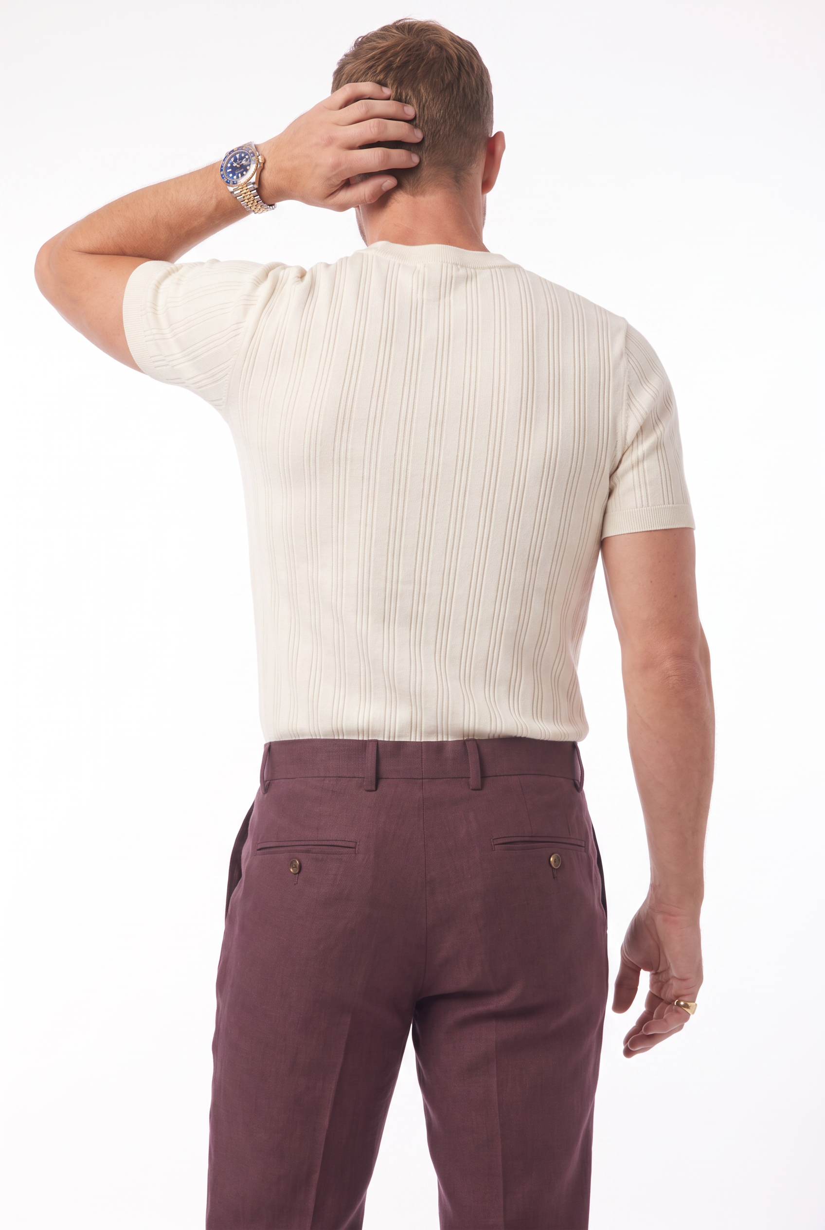 Men's Linen Tailored Trousers | Blackstone London