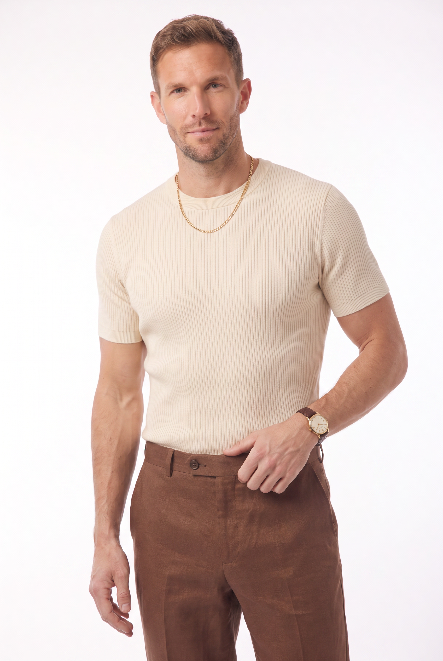 Men's Linen Tailored Trousers | Blackstone London