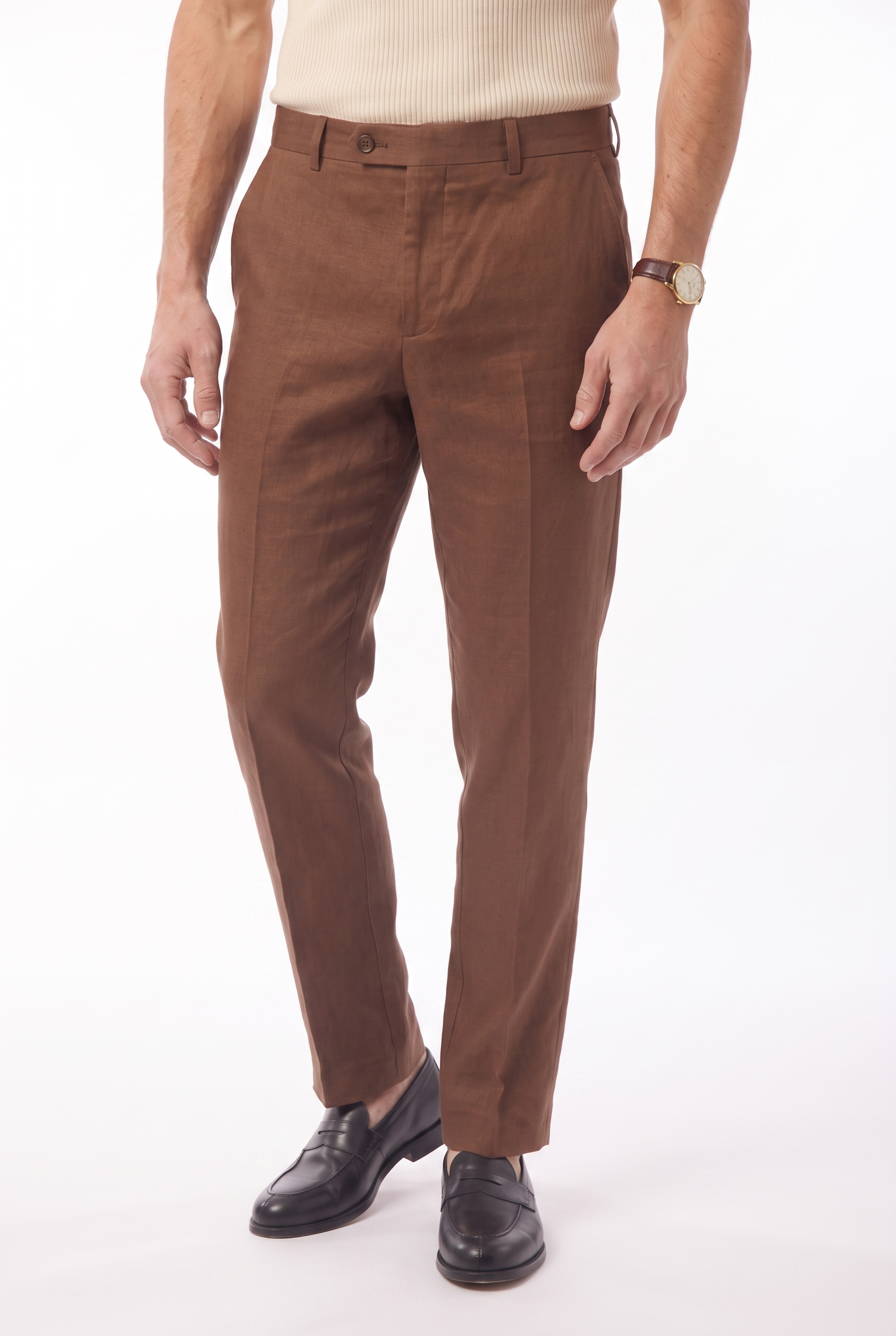 Men's Linen Tailored Trousers | Blackstone London