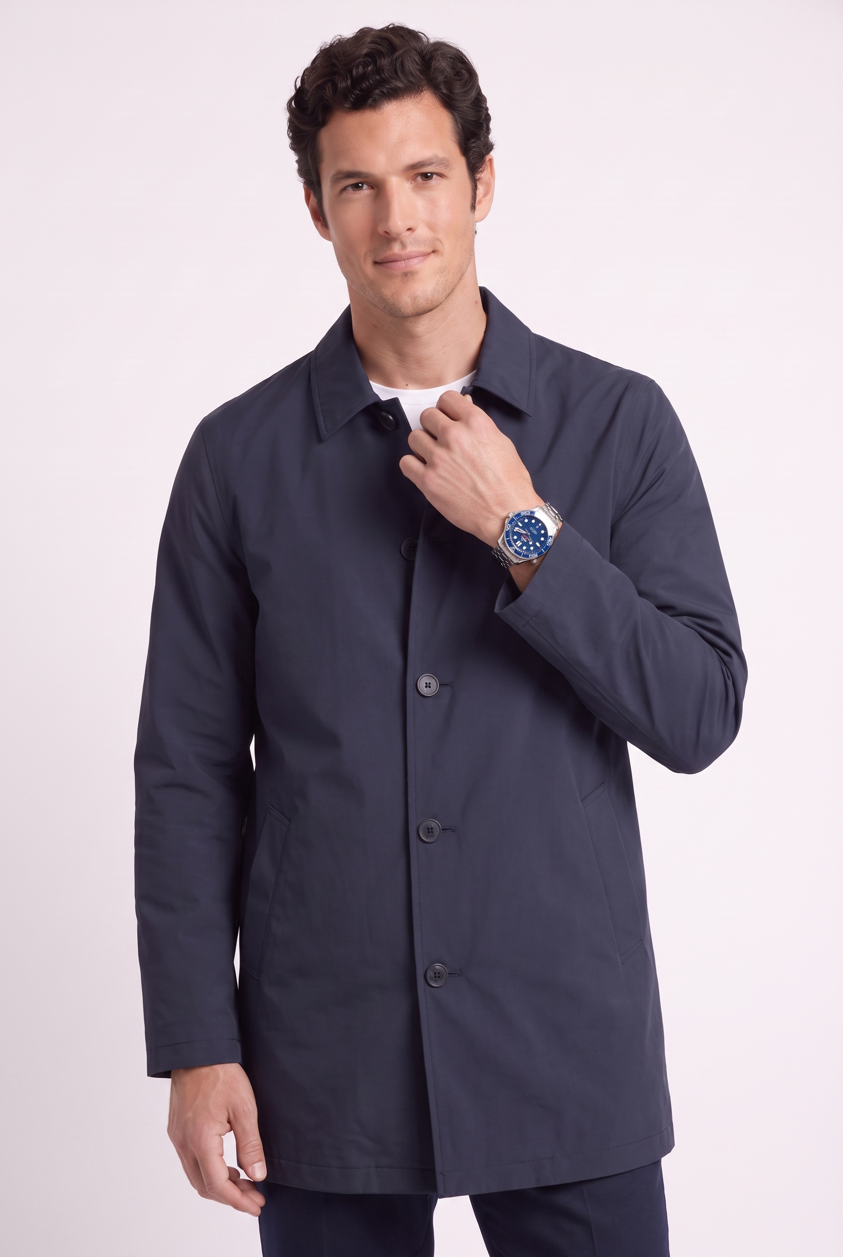 Men's Sherlock Short Trench Coat | Blackstone London