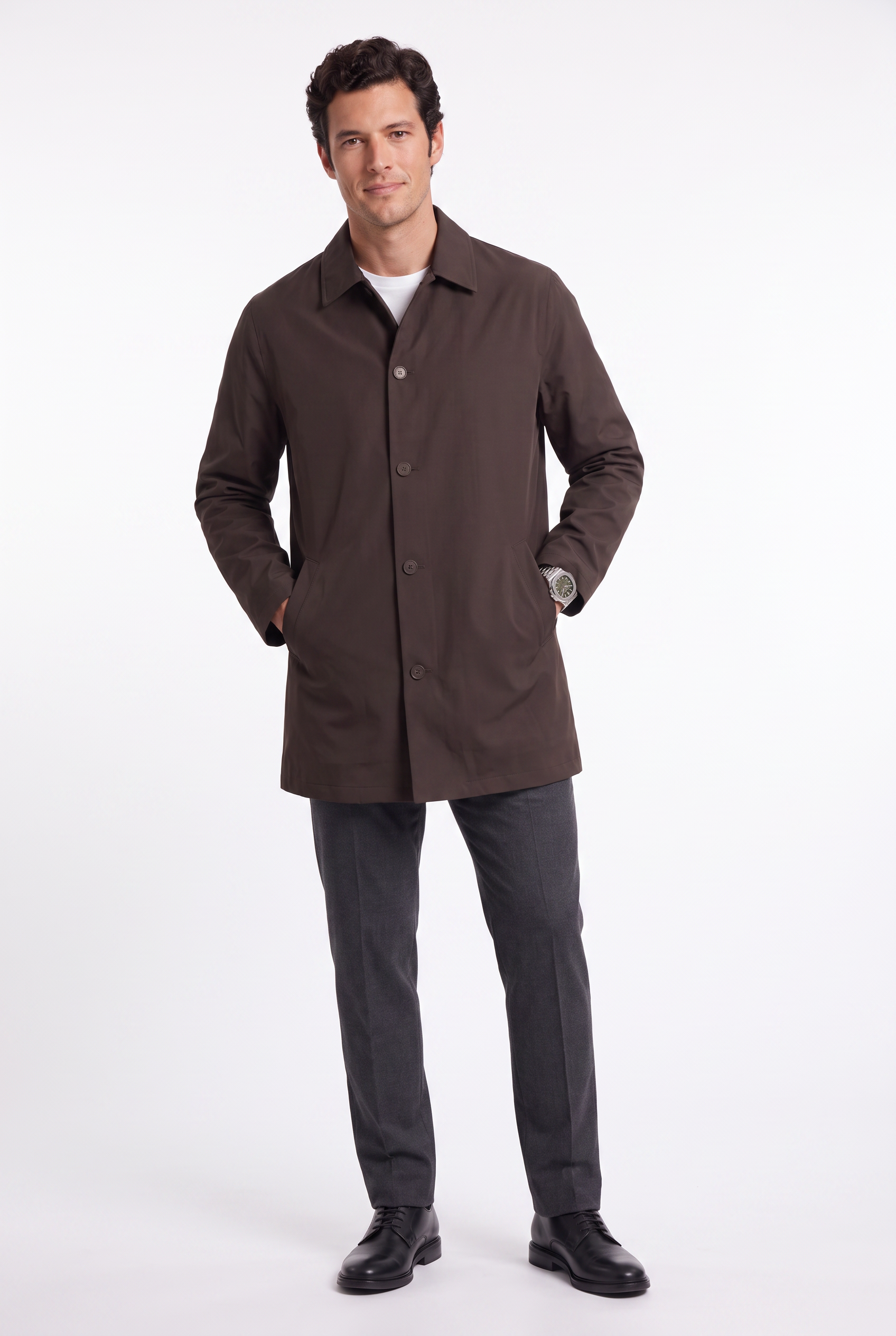 Men's Sherlock Short Trench Coat | Blackstone London