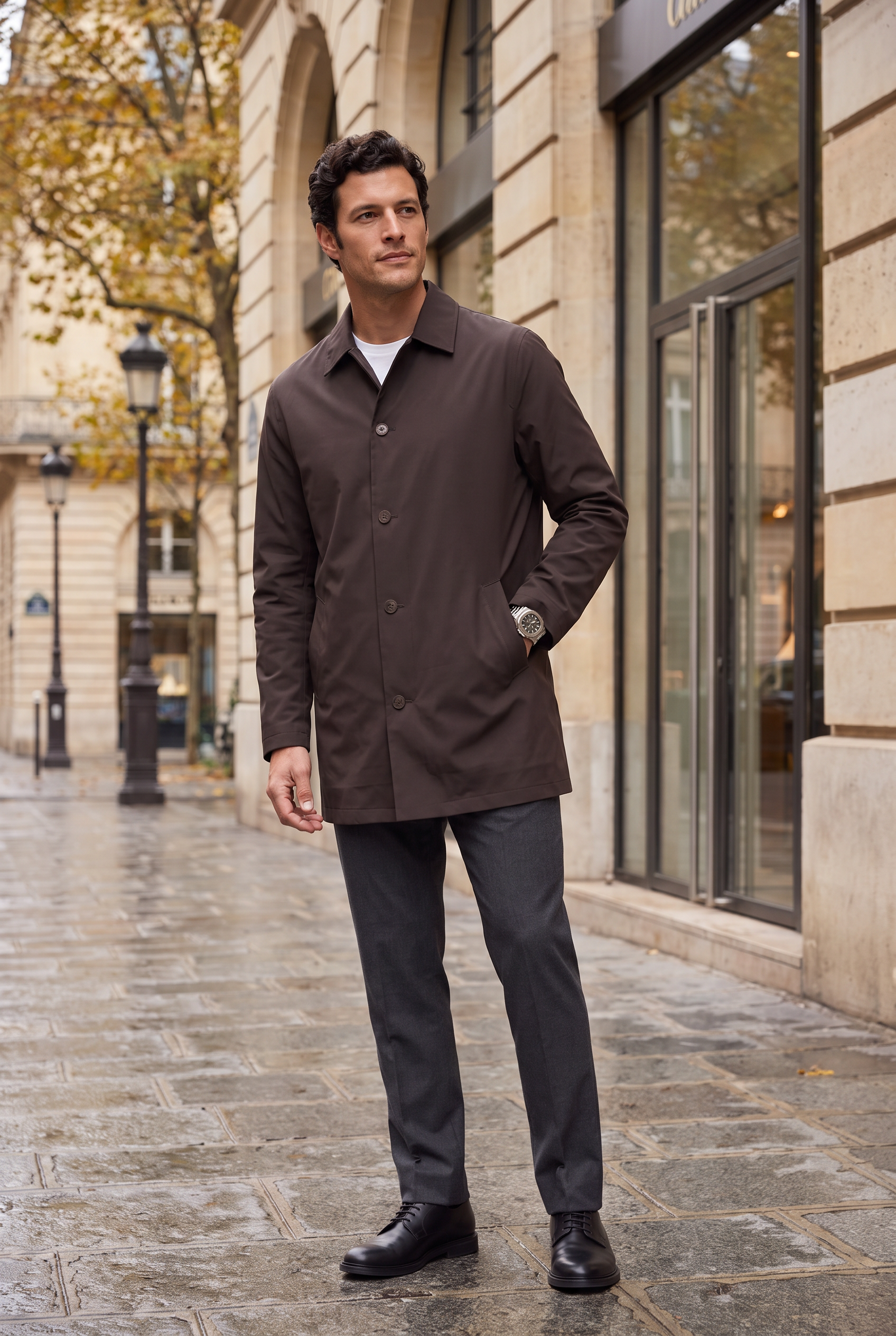 Men's Sherlock Short Trench Coat | Blackstone London
