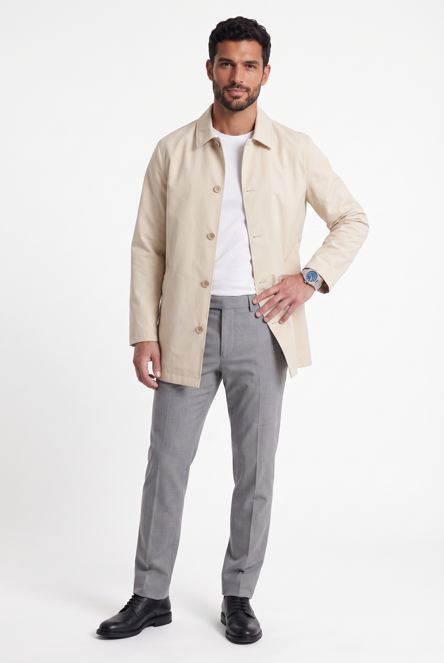 Men's Sherlock Short Trench Coat | Blackstone London