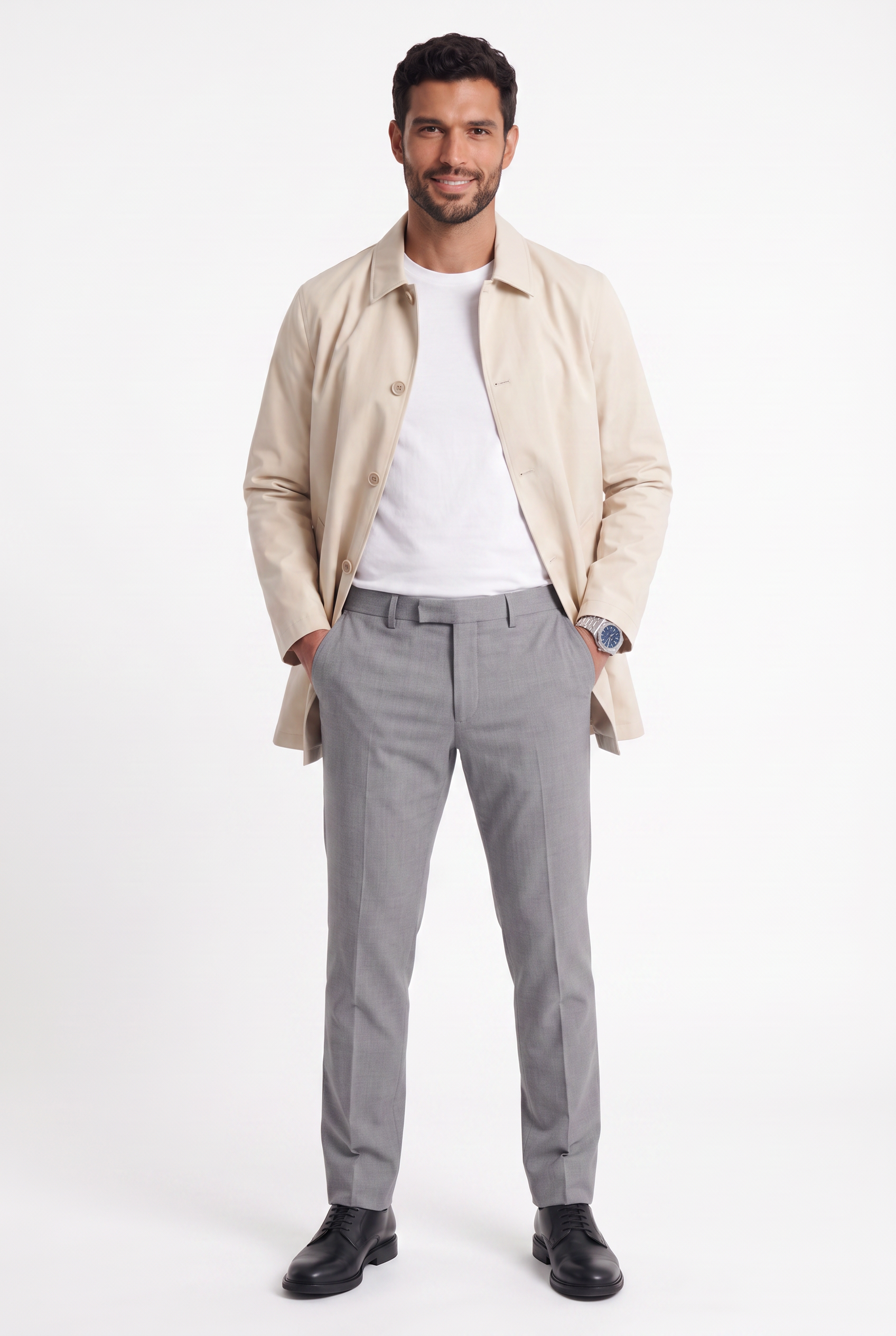 Men's Sherlock Short Trench Coat | Blackstone London