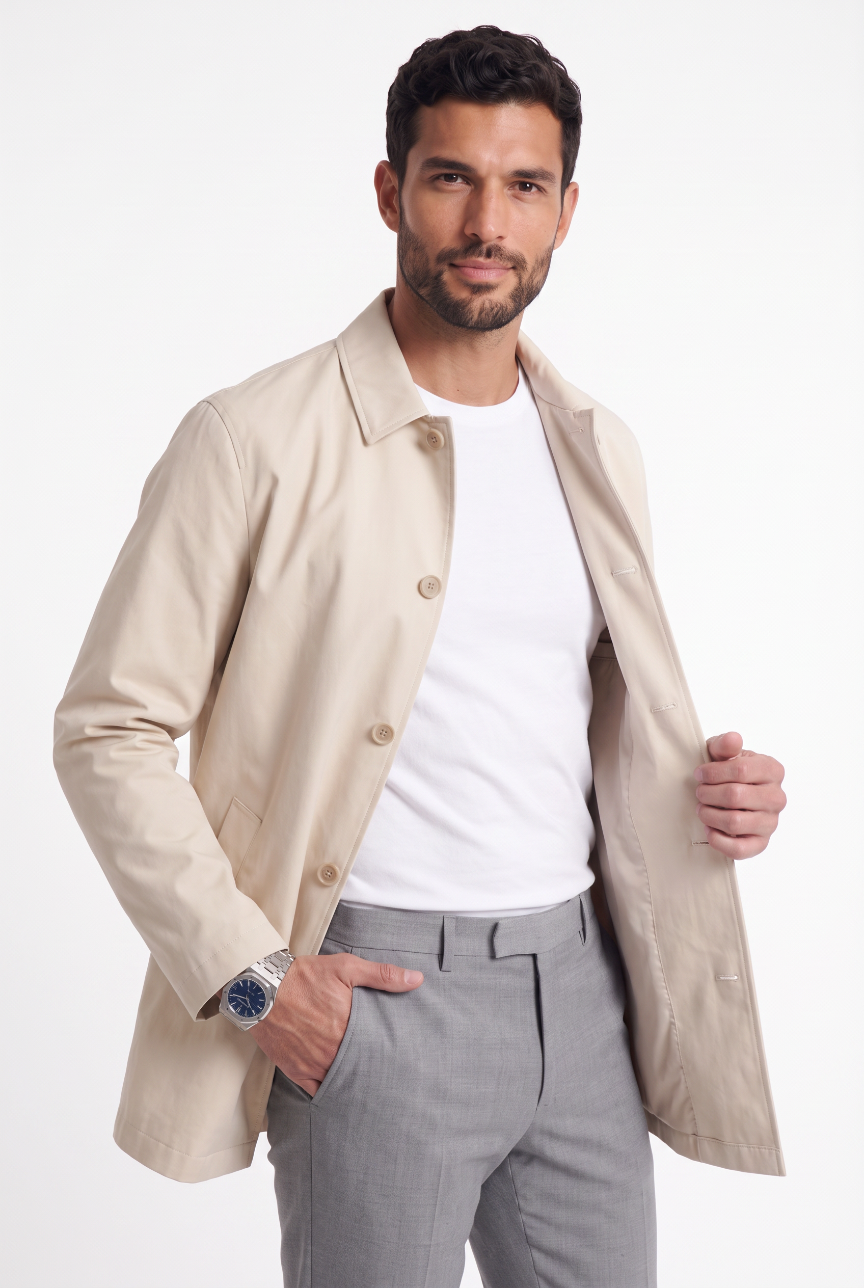 Men's Sherlock Short Trench Coat | Blackstone London