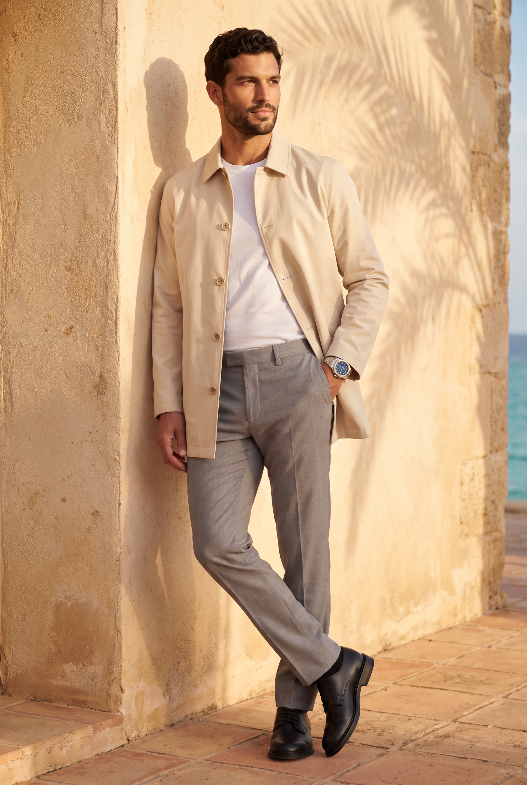 Men's Sherlock Short Trench Coat | Blackstone London