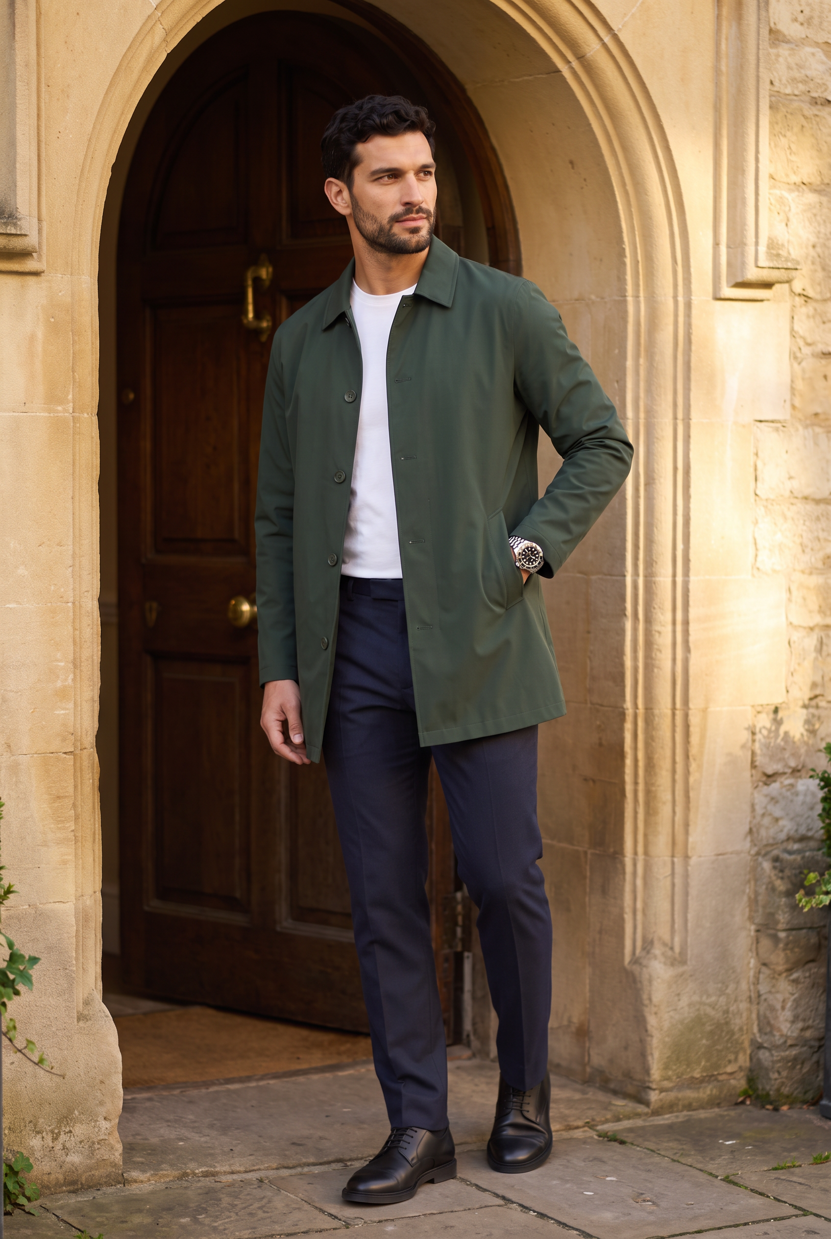 Men's Sherlock Short Trench Coat | Blackstone London