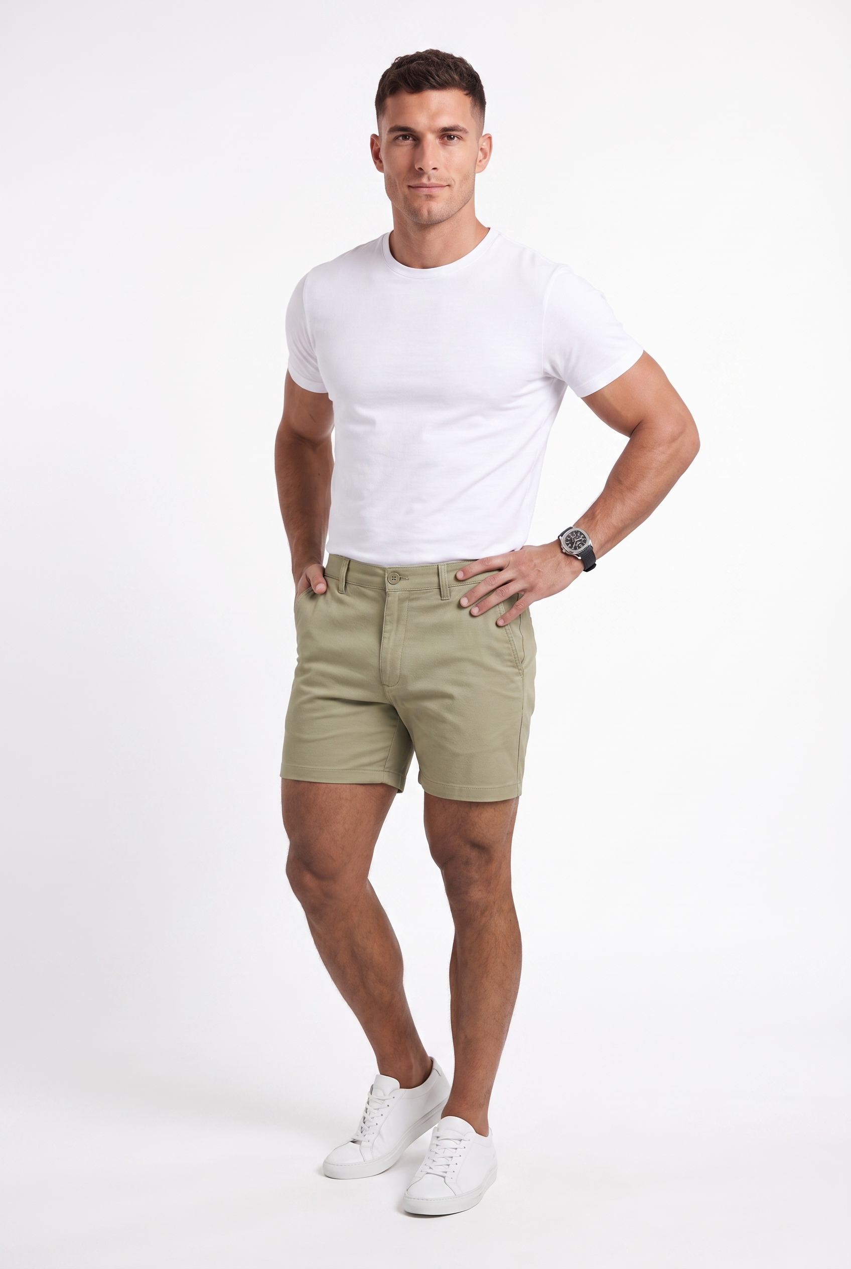 Men's Muscle Fit Chino Shorts | Blackstone London