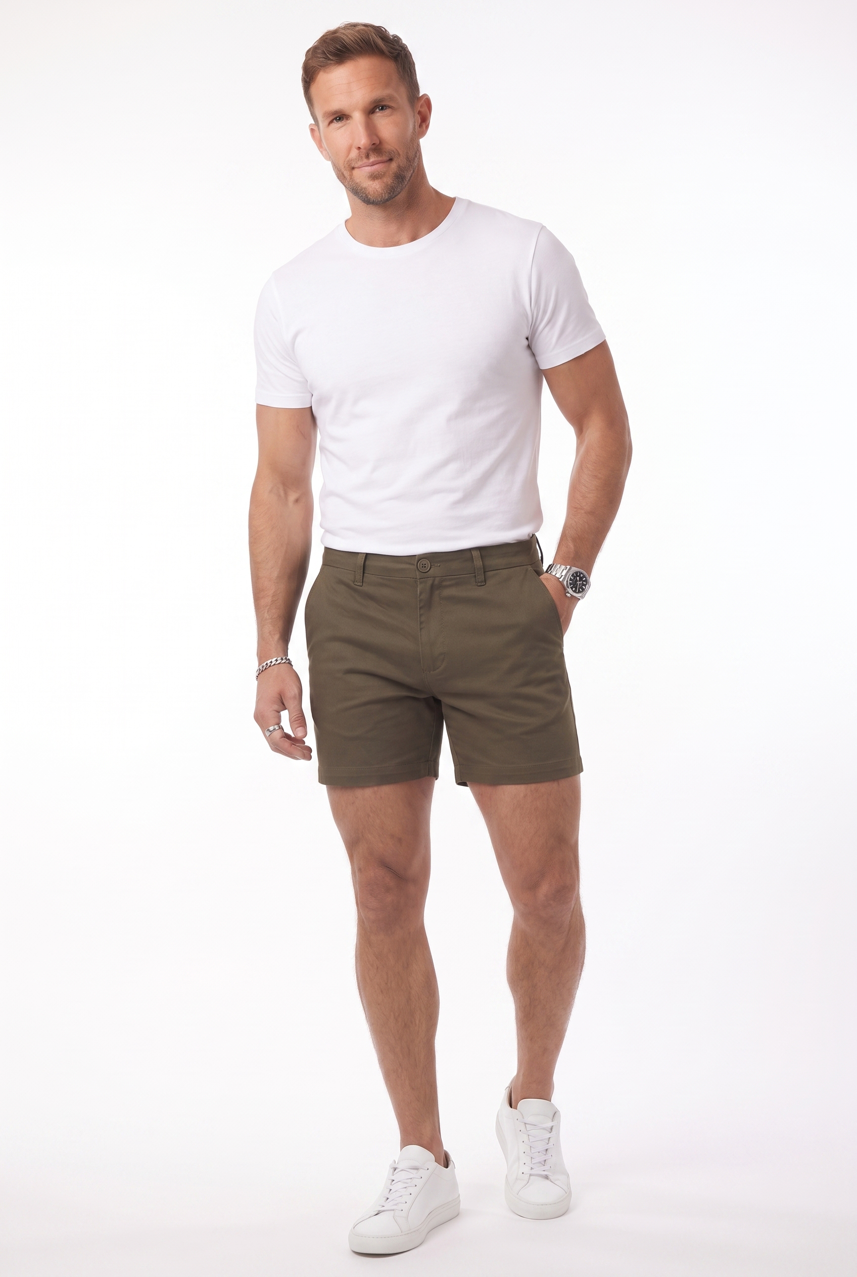 Men's Muscle Fit Chino Shorts | Blackstone London