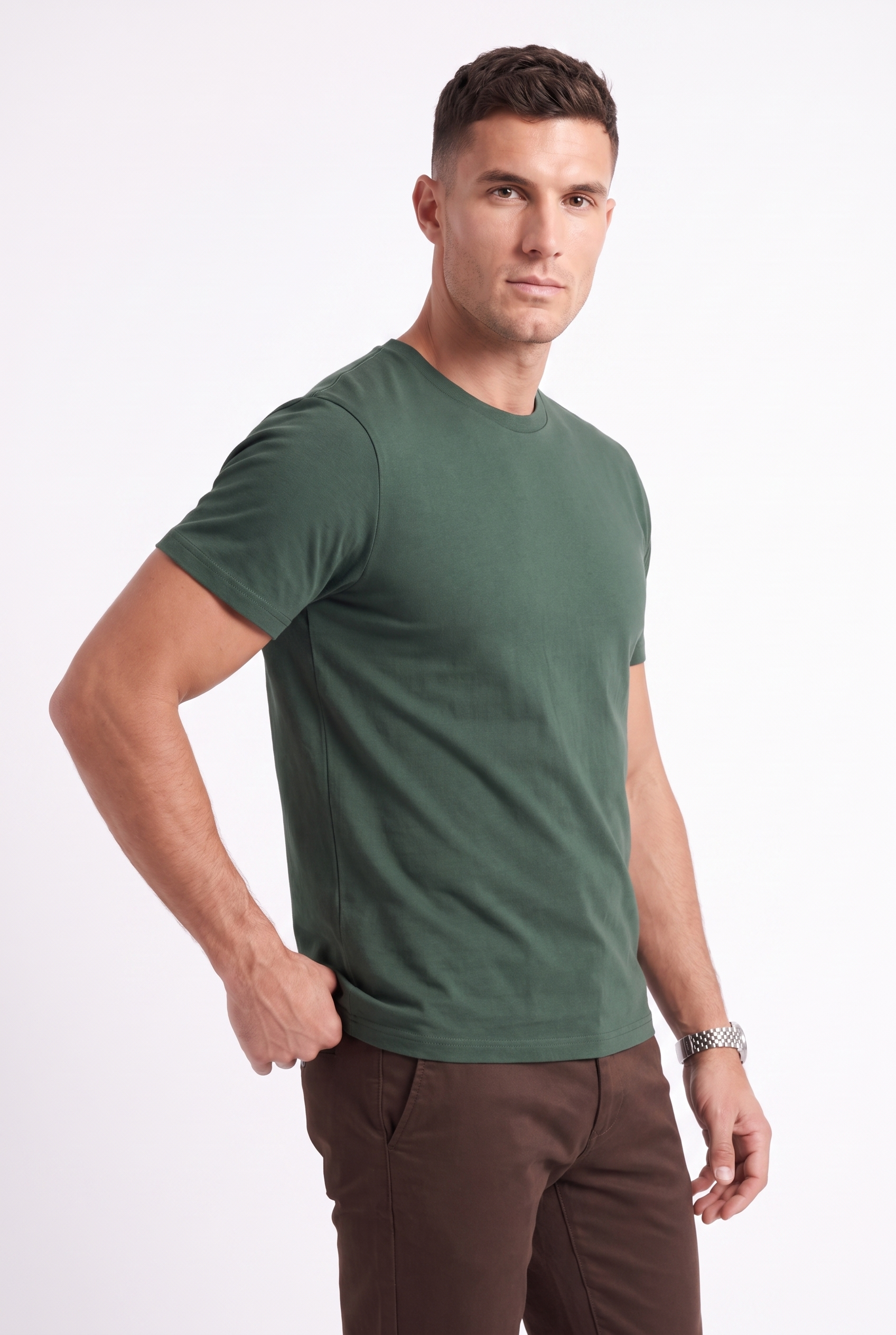 Men's Eyelet Crew Neck T-Shirt | Blackstone London