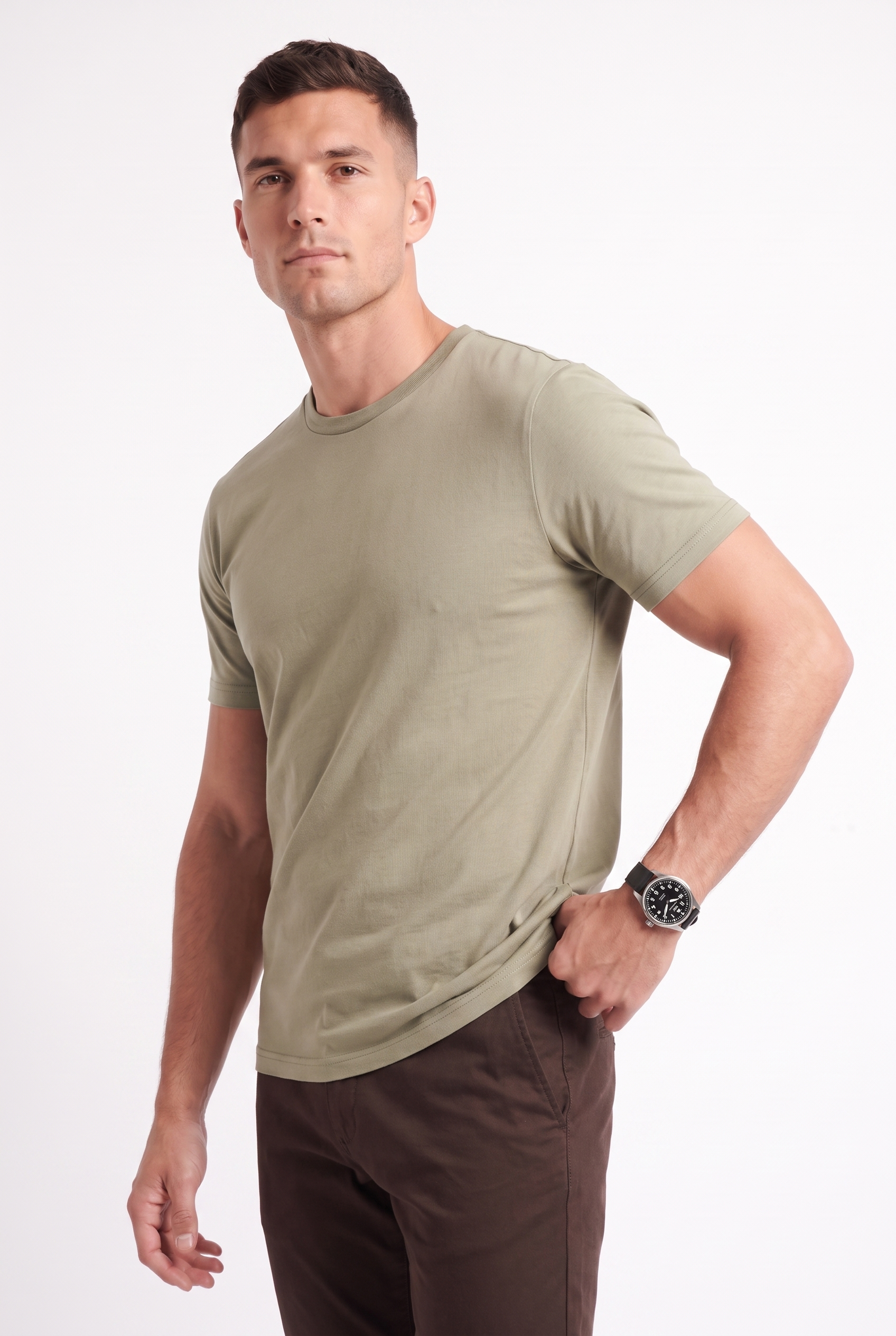 Men's Classic Fitted Crewneck T-Shirt | Blackstone London