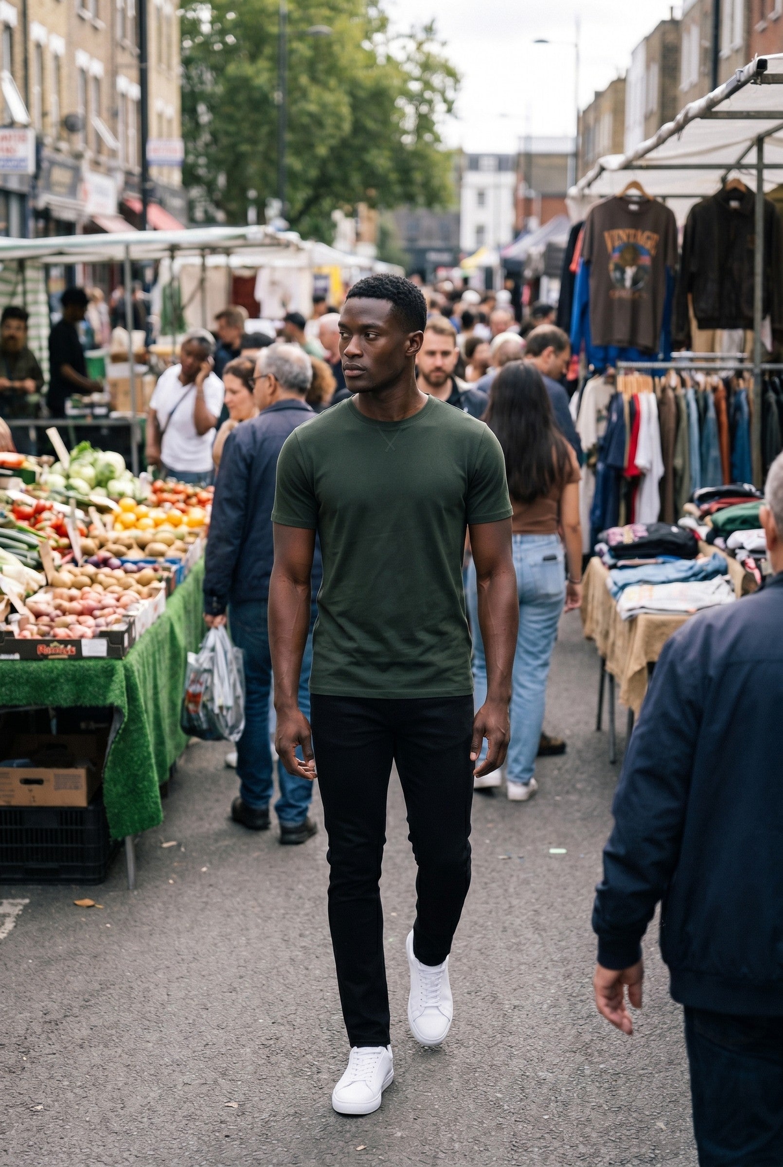 Men's Crew Neck Cotton Tee | Blackstone London