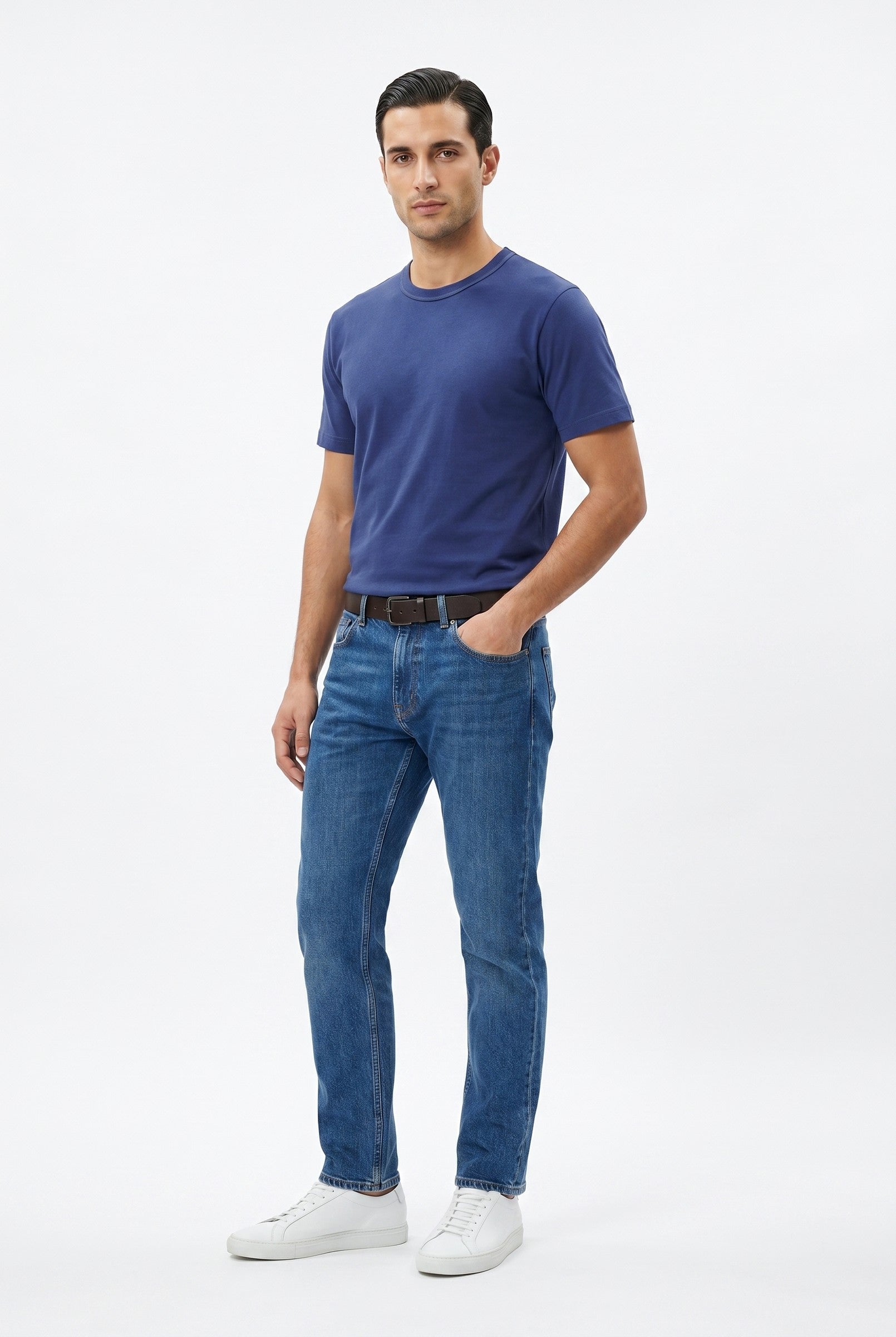 Men's Midweight Cotton Crew Neck T-Shirt | Blackstone London