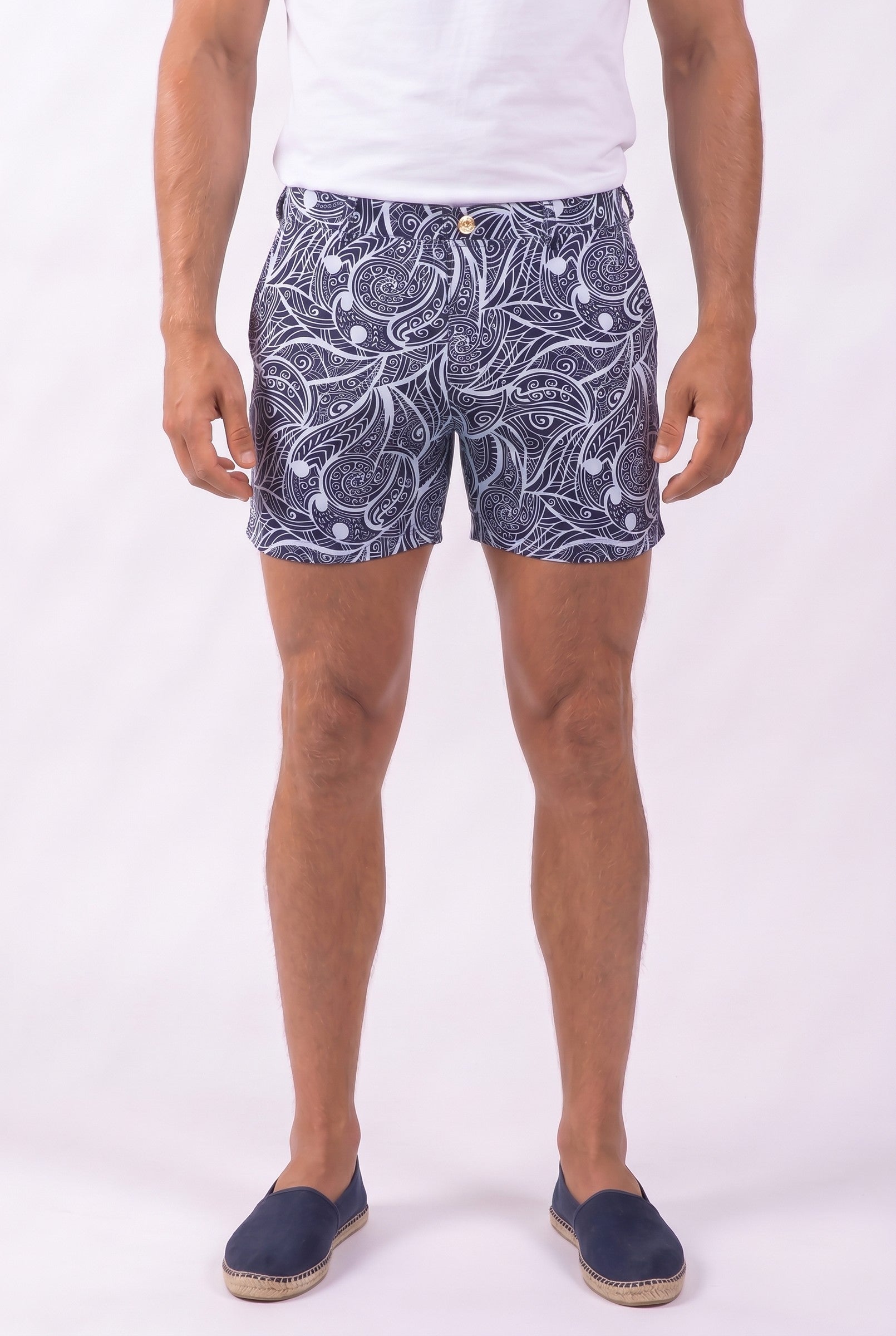 Men's Warrior Print Swim Shorts | Blackstone London