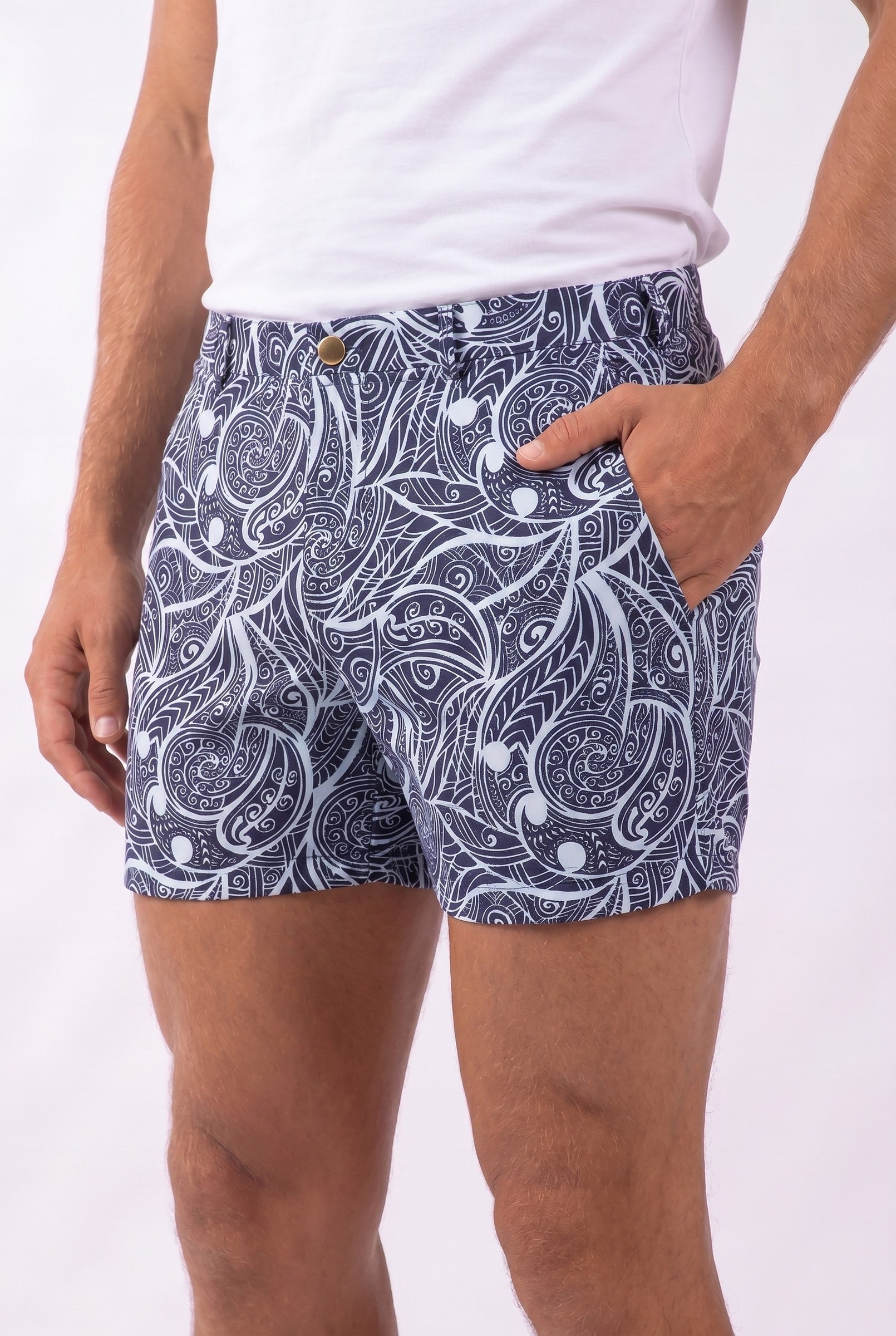Men's Warrior Print Swim Shorts | Blackstone London