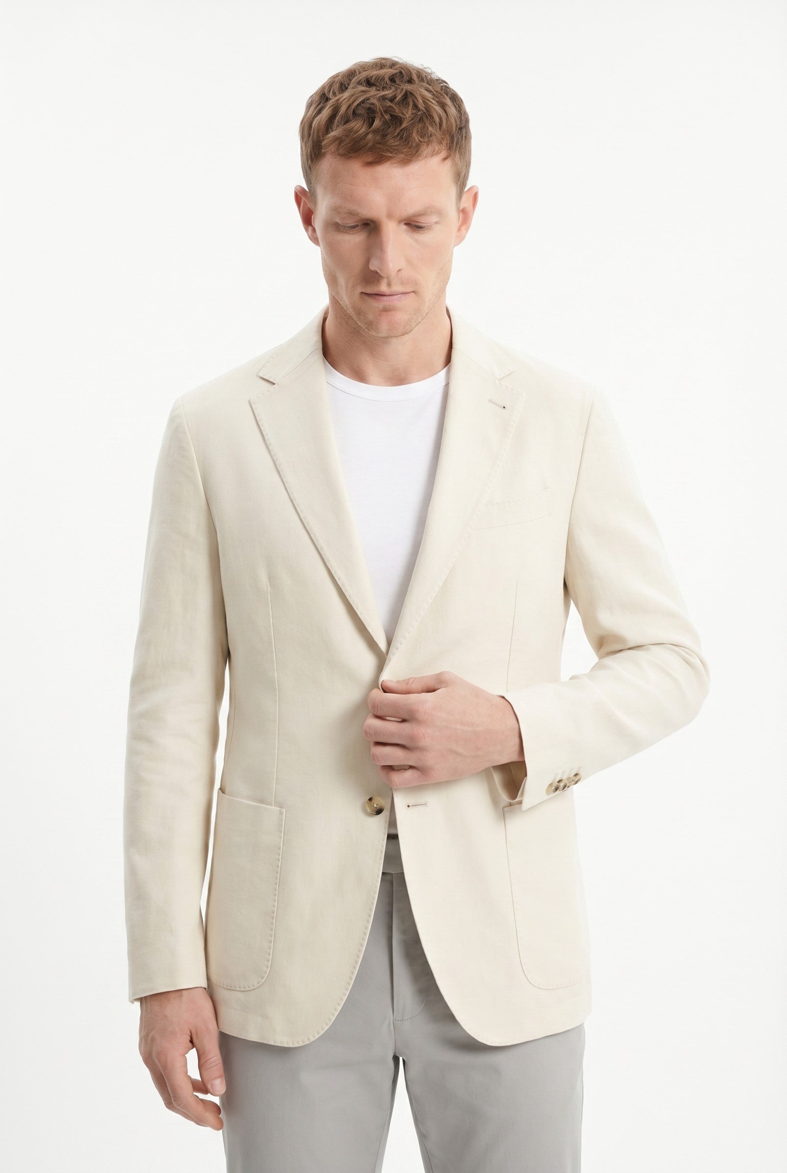 Men's Linen Suit Jacket | Blackstone London