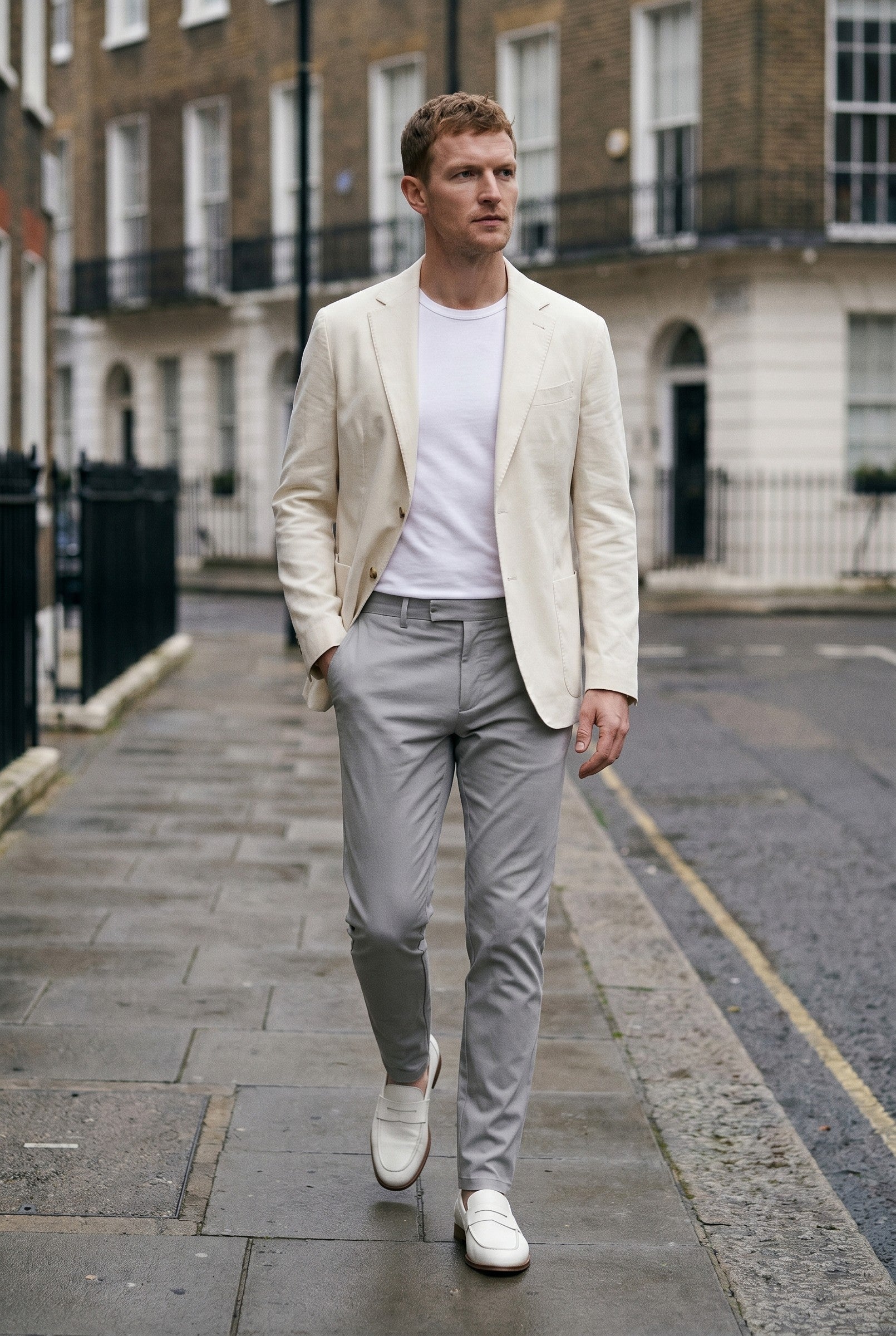Men's Linen Suit Jacket | Blackstone London